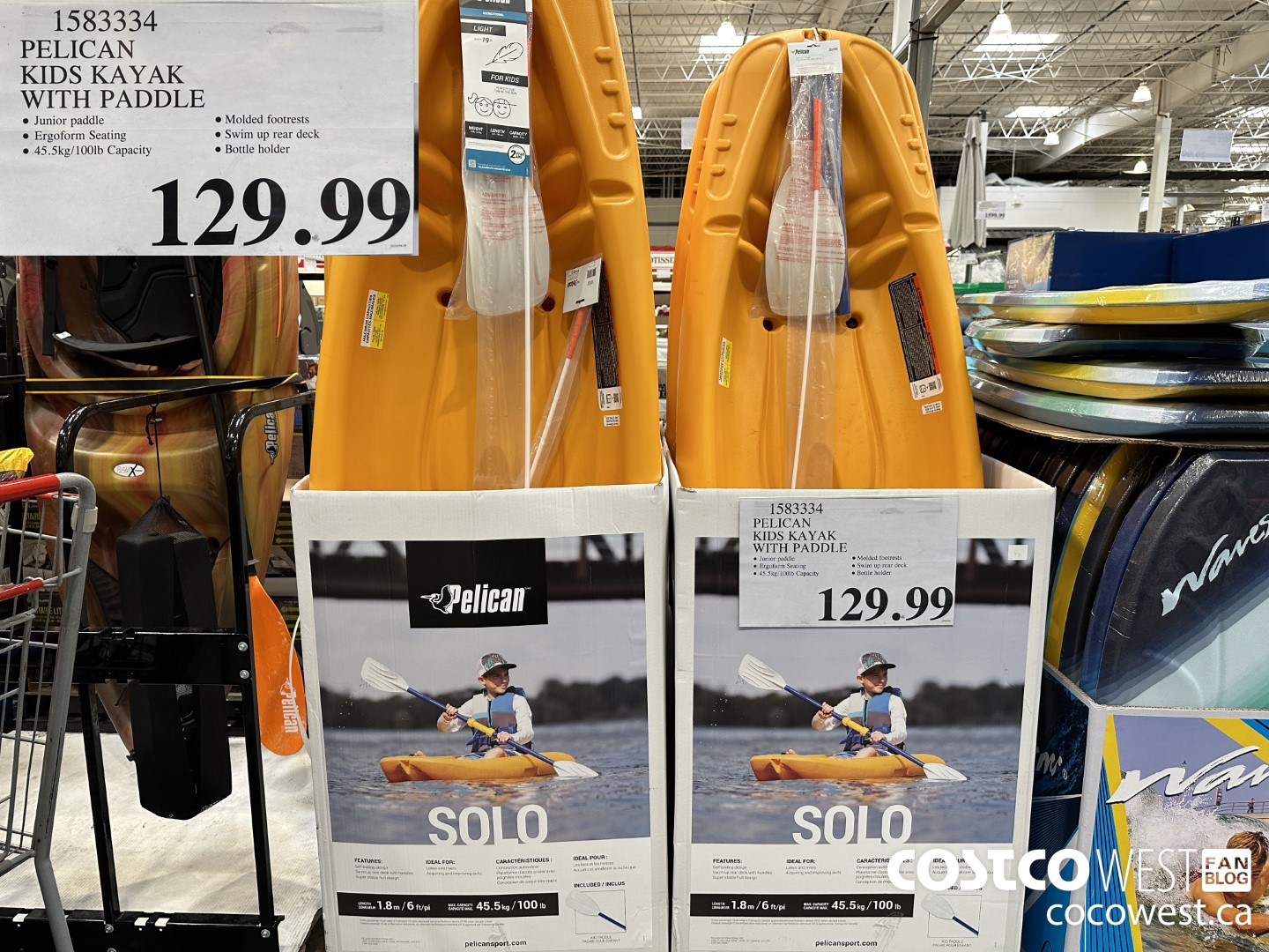 1583334 PELICAN KIDS KAYAK WITH PADDLE  $129.99