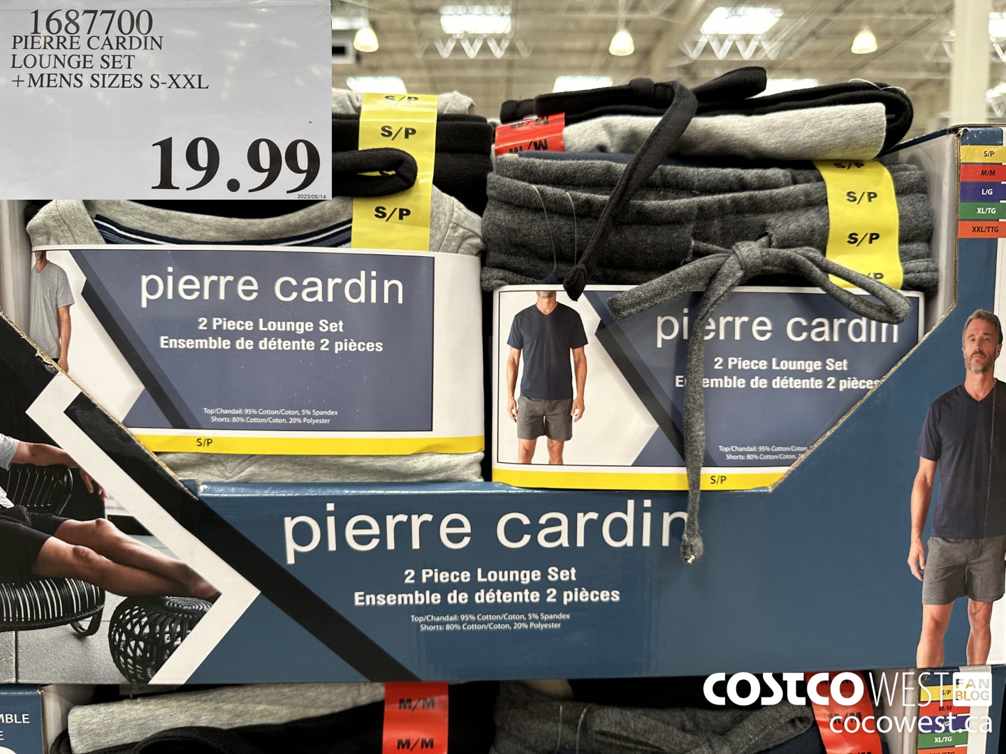 1687700 PIERRE CARDIN LOUNGE SET MENS SIZES S-XXL $19.99