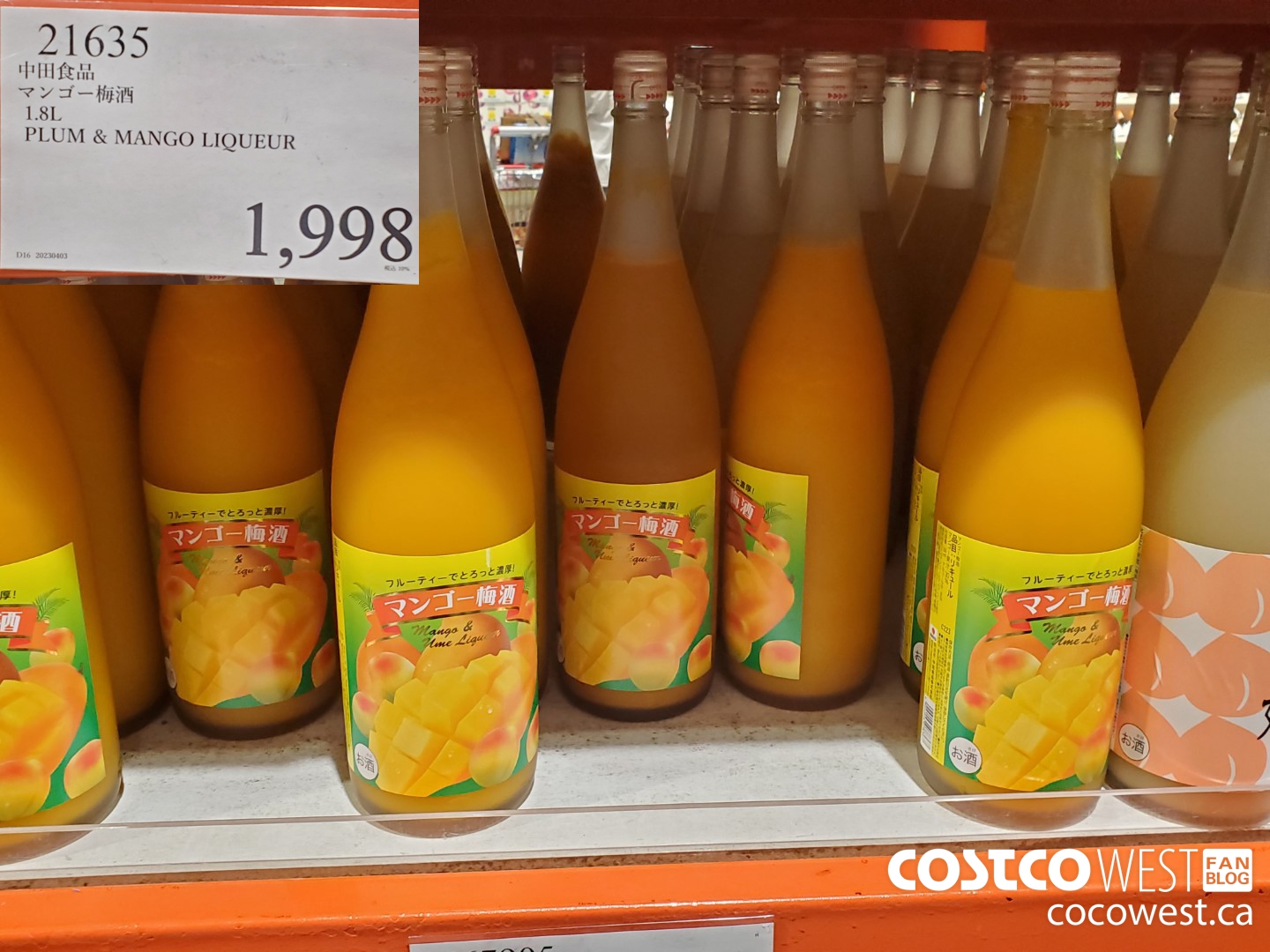21635 PLUM & MANGO LIQUEUR 1.8L $1998.00