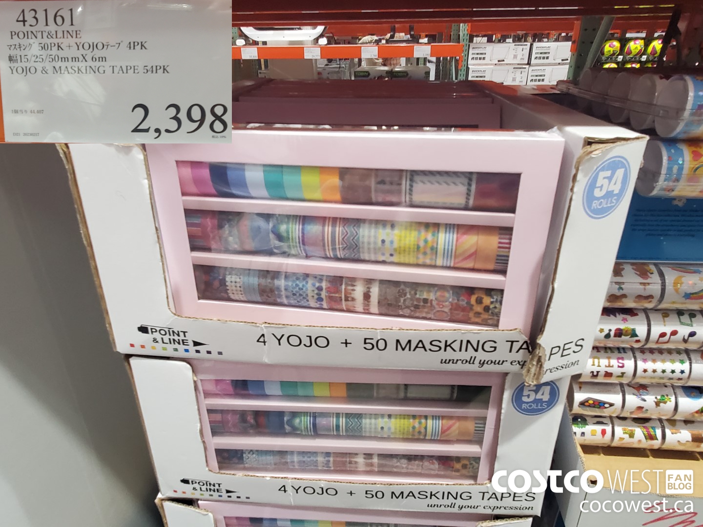 43161 POINT & LINE YOJO & MASKING TAPE 54PK $2398.00