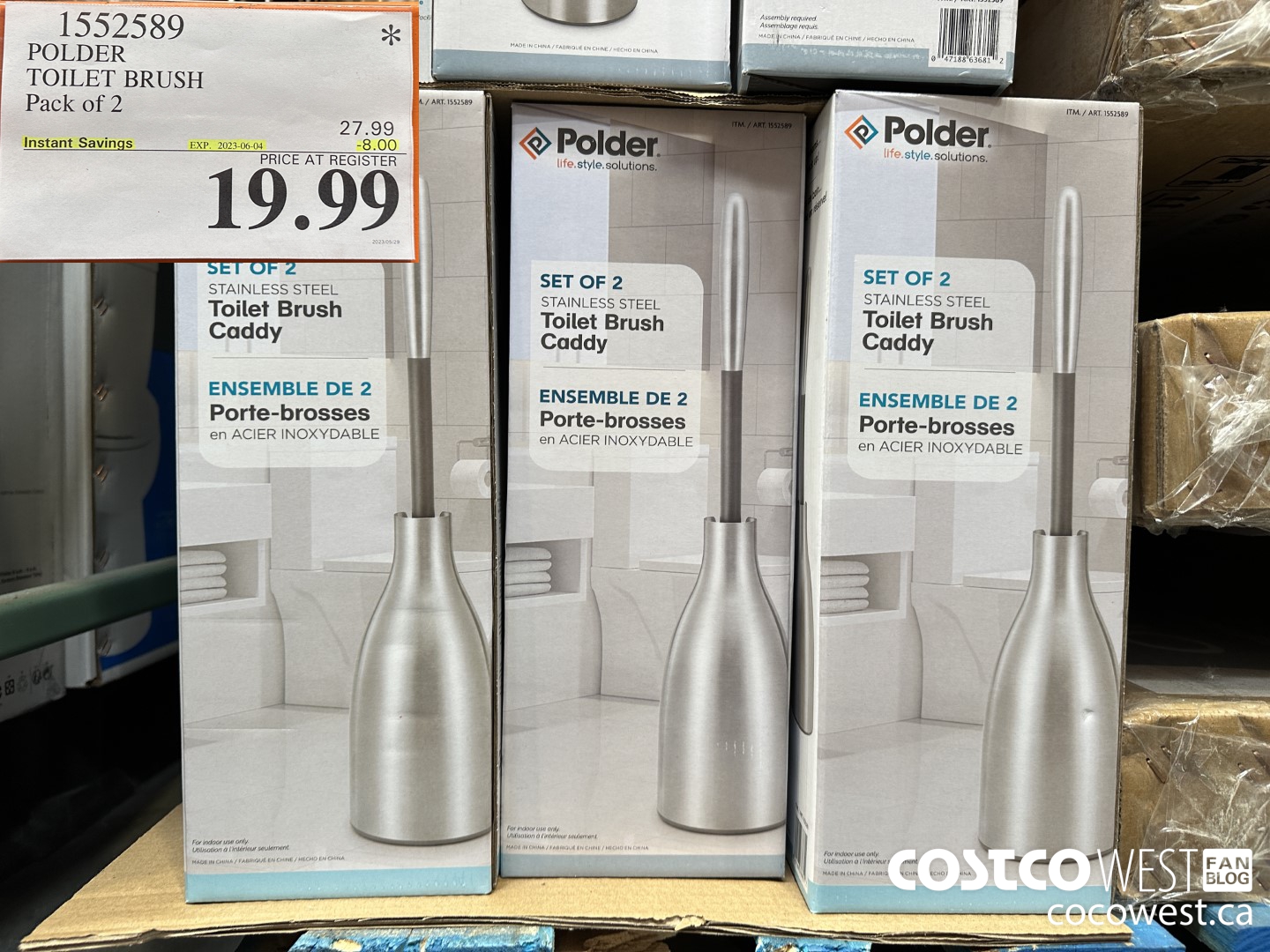 1552589 POLDER TOILET BRUSH PACK OF 2 ($8.00 INSTANT SAVINGS EXPIRES ON 2023-06-04) $19.99