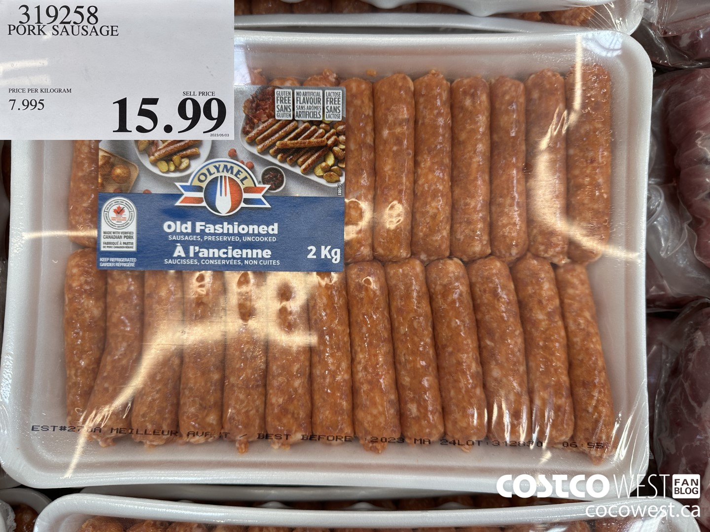 319258 PORK SAUSAGE $15.99