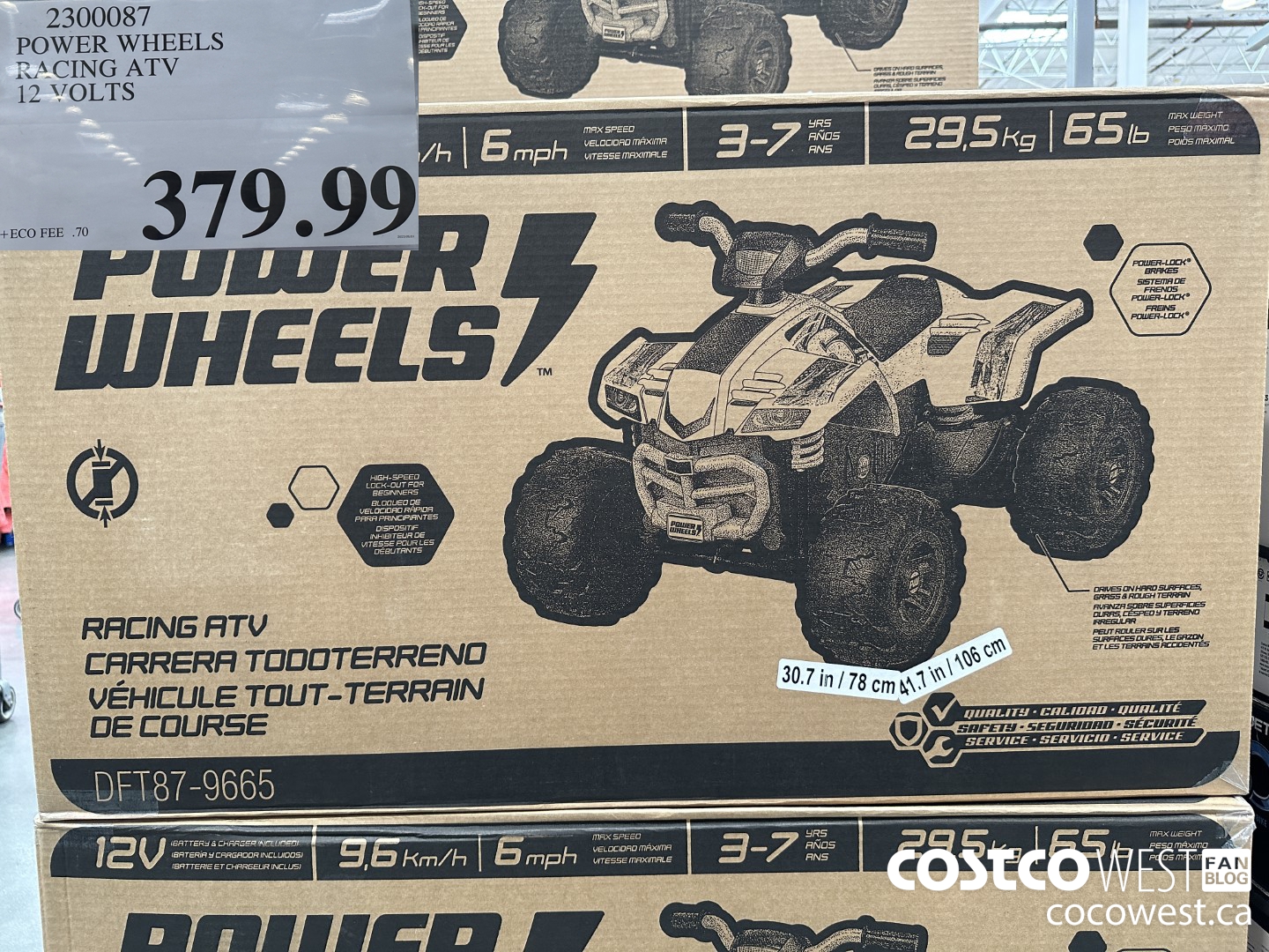 2300087 POWER WHEELS RACING ATV 12 VOLTS $379.99