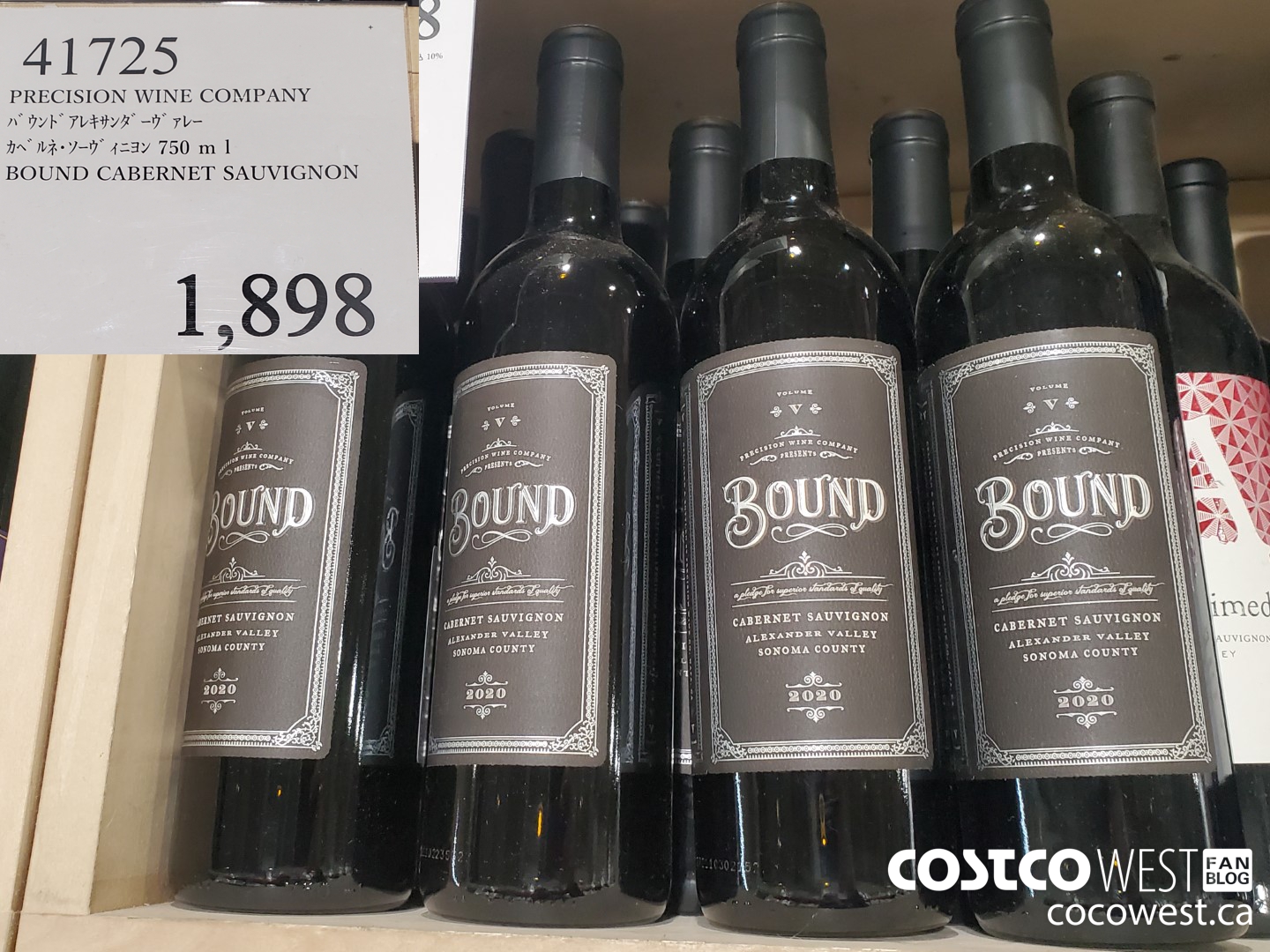 41725 PRECISION WINE COMPANY BOUND CABERNET SAUVIGNON $1898.00