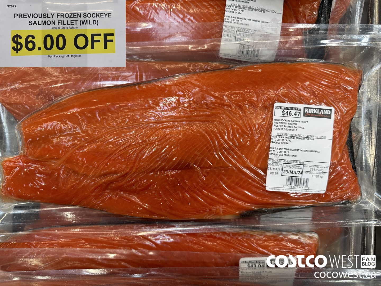 37072 PREVIOUSLY FROZEN SOCKEYE SALMON FILLET (WILD) ($6.00 INSTANT SAVINGS)