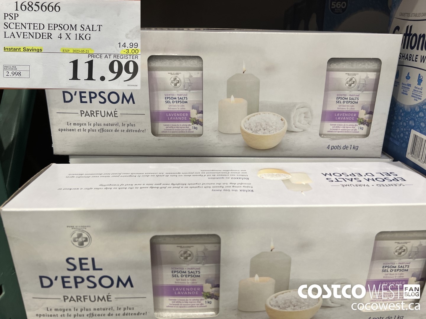 1685666 PSP SCENTED EPSON SALT LAVENDER 4 X 1KG ($3.00 INSTANT SAVINGS EXPIRES ON 2023-05-21) $11.99