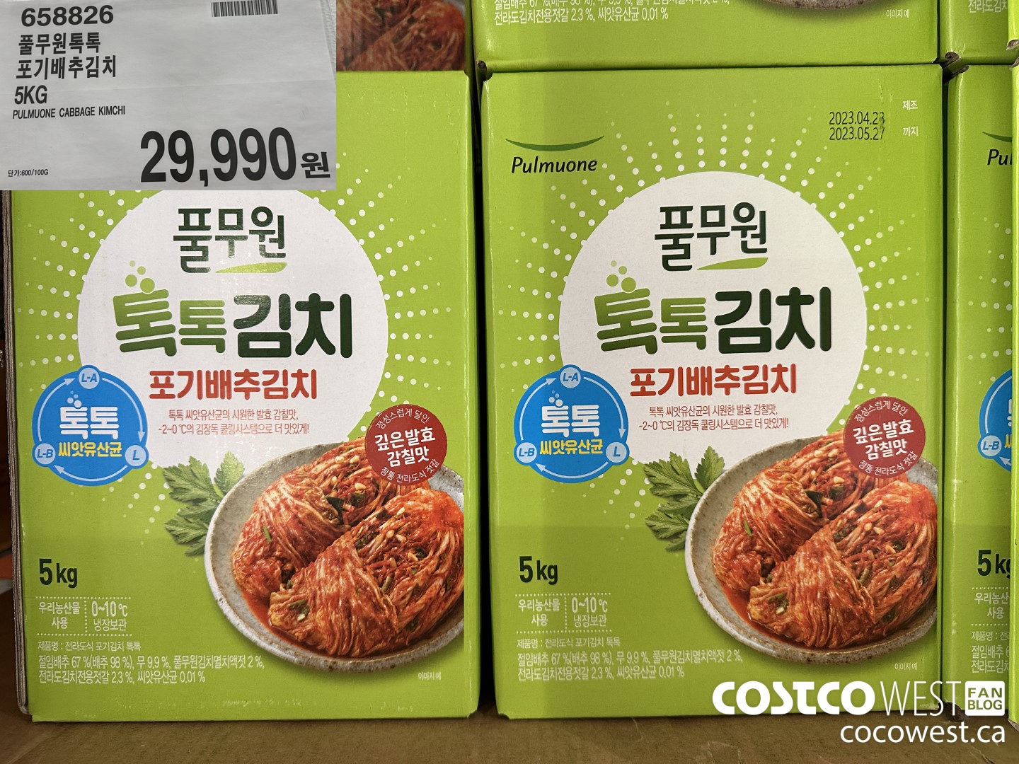 658826 PULMUONE CABBAGE KIMCHI 5KG $29990.00