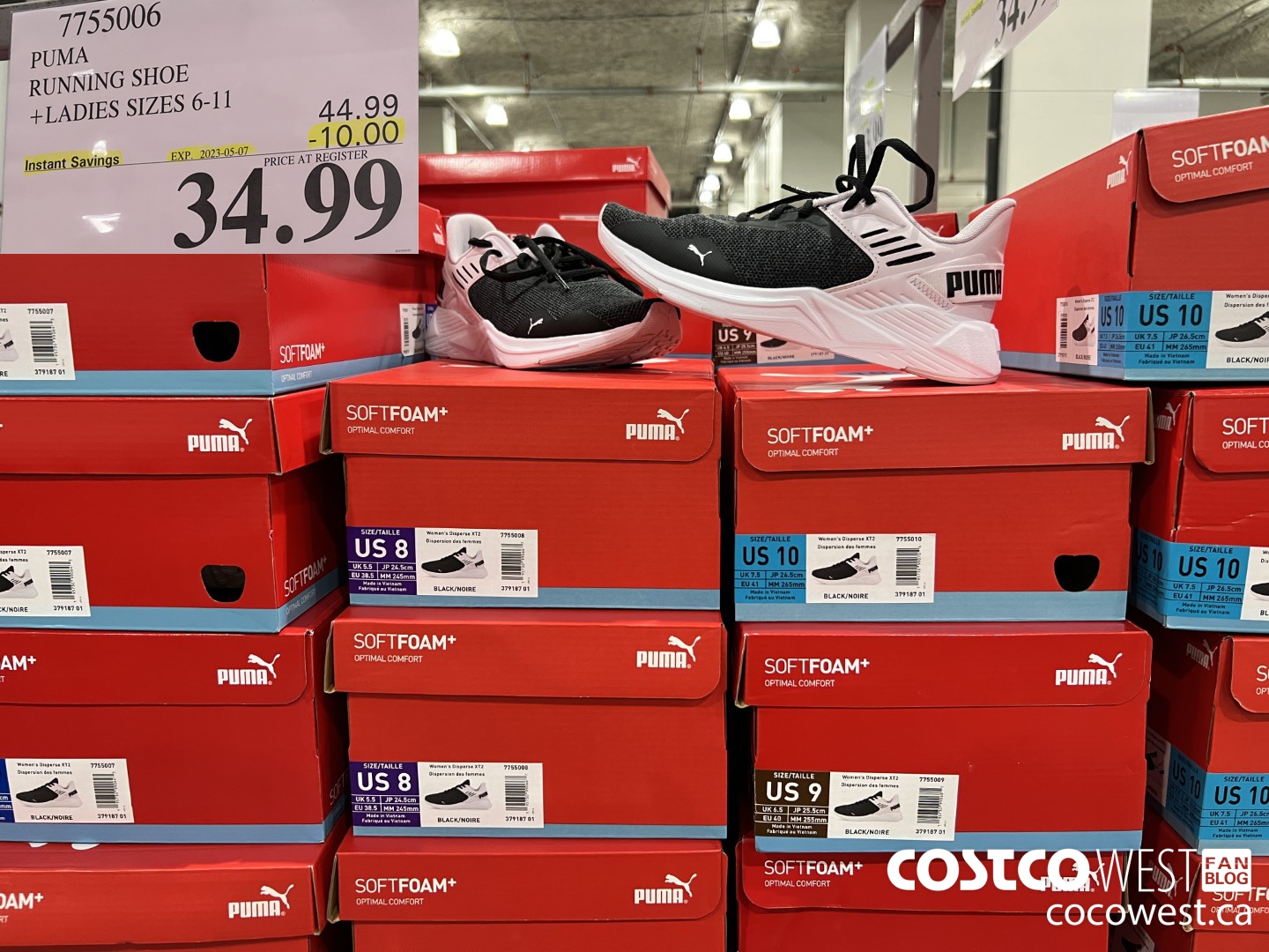7755006 PUMA RUNNING SHOES LADIES SIZES 6-11  ($10.00 INSTANT SAVINGS EXPIRES ON 2023-05-07) $34.99