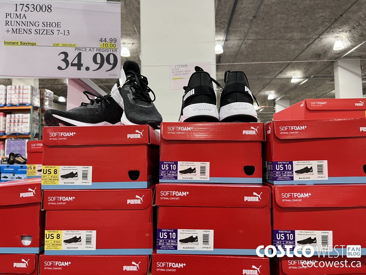 1753008 PUMA RUNNING SHOE MENS SIZES 7-13 ($10.00 INSTANT SAVINGS EXPIRES ON 2023-05-07) $34.99