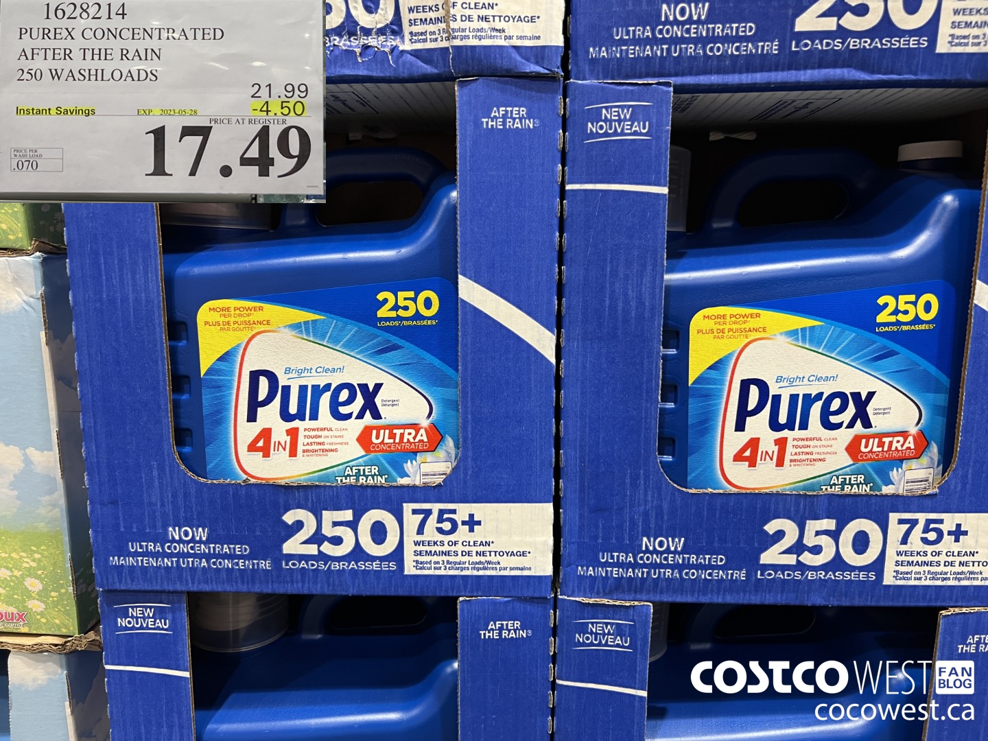 1628214 PUREX CONCENTRATED AFTER THE RAIN 250 WASHLOADS ($4.50 INSTANT SAVINGS EXPIRES ON 2023-05-28) $17.49