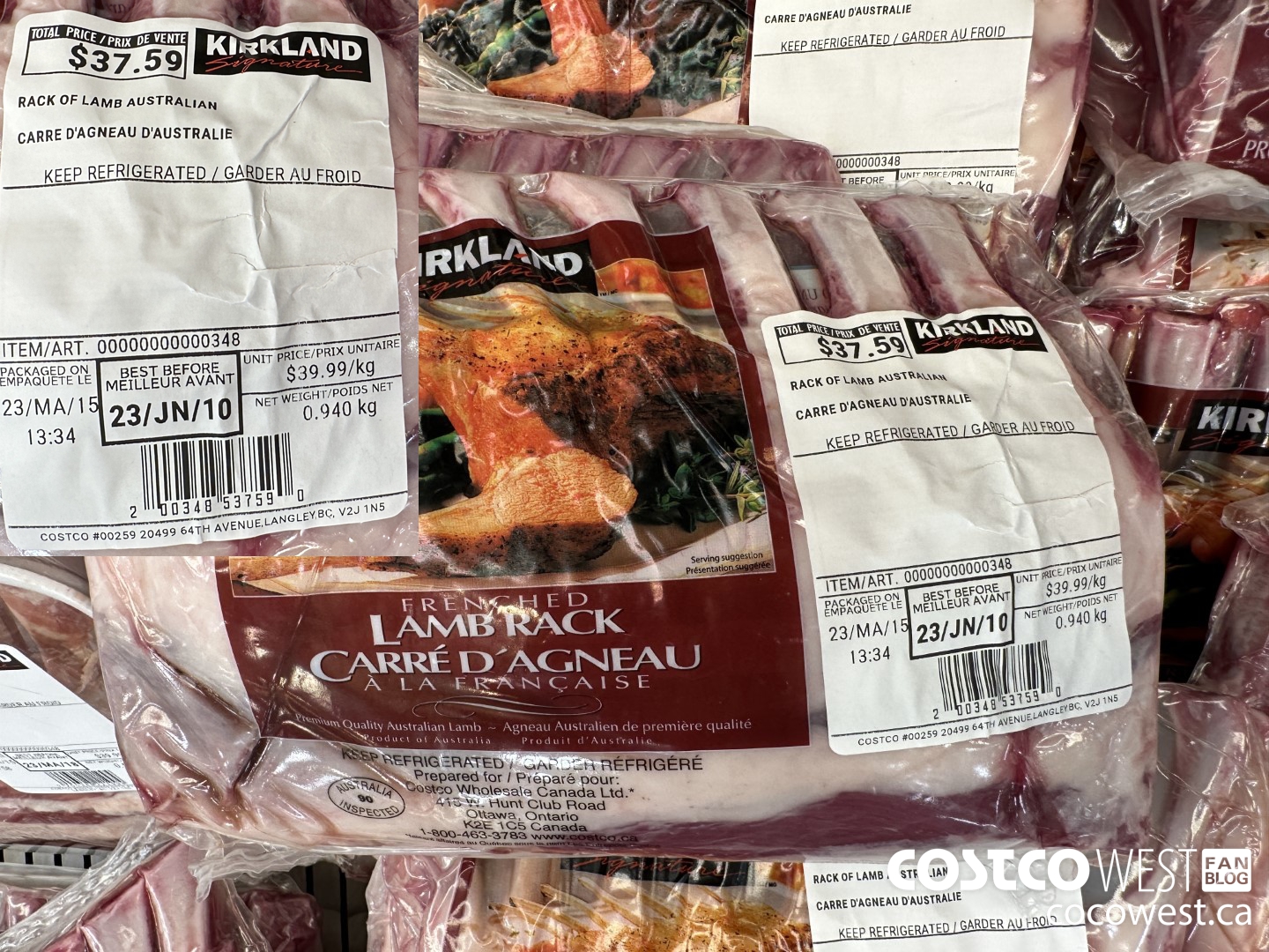 00348 RACK OF LAMB AUSTRALIAN $39.99