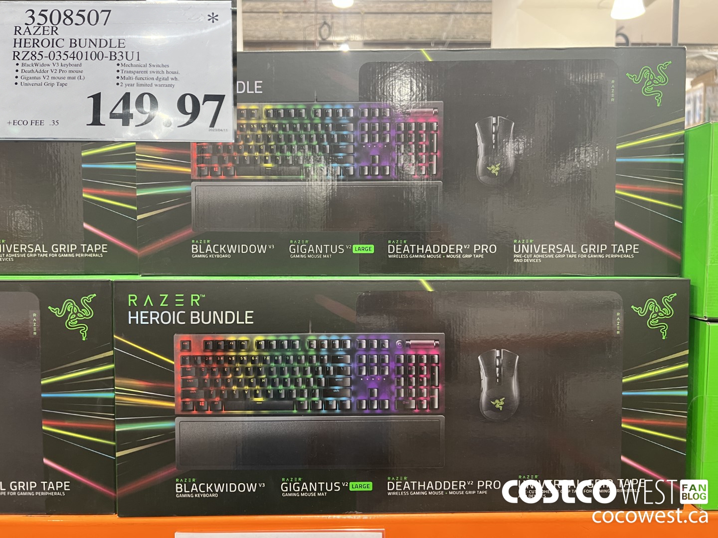 3508507 RAZER HEROIC BUNDLE RZ85-03540100-B3U1 $149.97