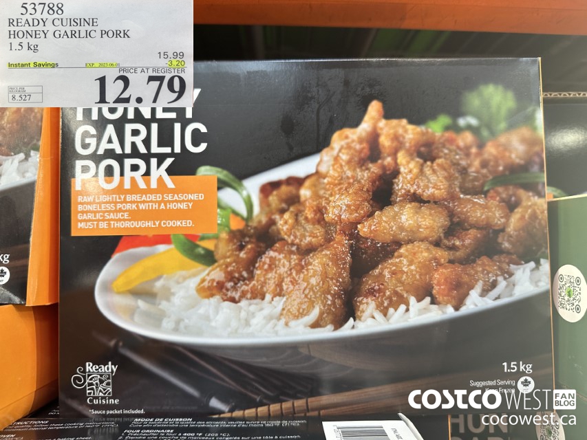 53788 READY CUISINE HONEY GARLIC PORK 1.5 kg ($3.20 INSTANT SAVINGS EXPIRES ON 2023-06-01) $12.79
