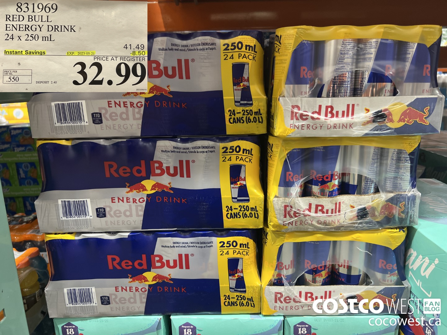831969 RED BULL ENERGY DRINK 24 X 250 ML ($8.50 INSTANT SAVINGS EXPIRES ON 2023-05-21) $32.99
