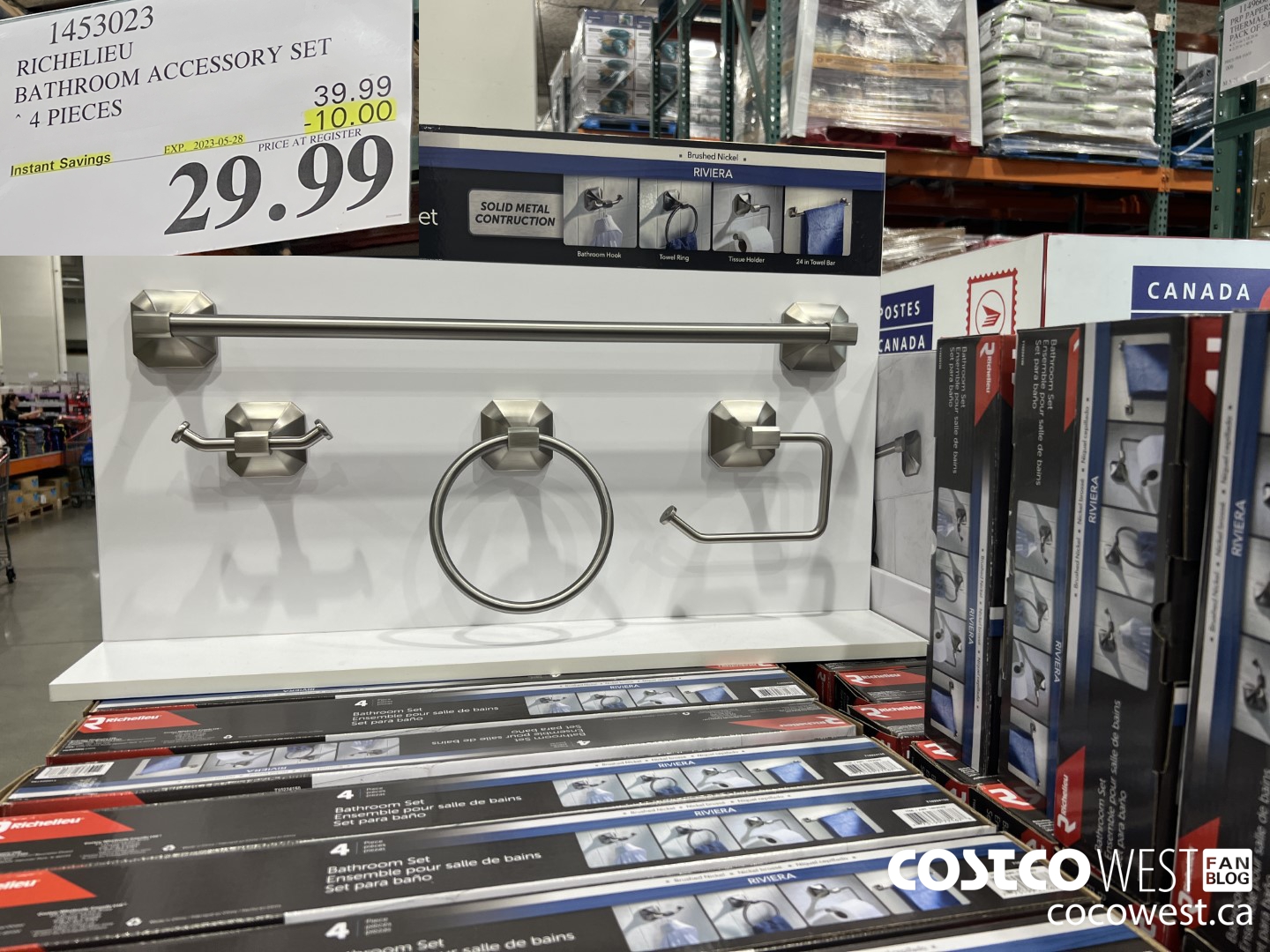 1453023 RICHELIEU BATHROOM ACCESSORY SET 4 PIECES ($10.00 INSTANT SAVINGS EXPIRES ON 2023-05-28) $29.99