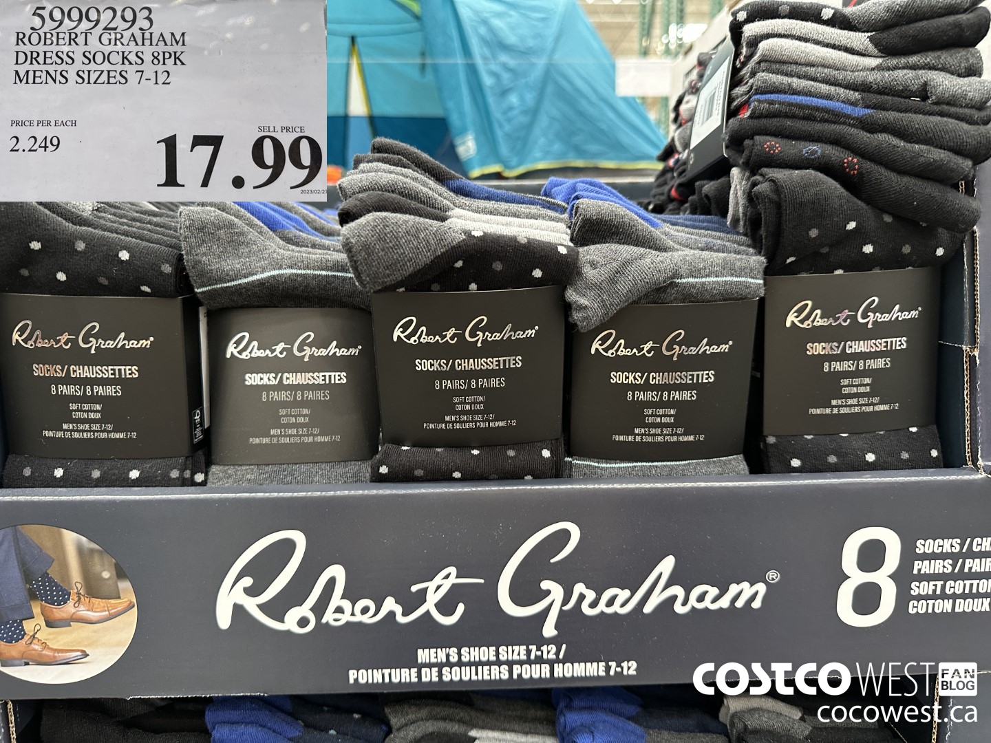 5999293 ROBERT GRAHAM DRESS SOCKS 8PK MENS SIZES 4-12 $17.99