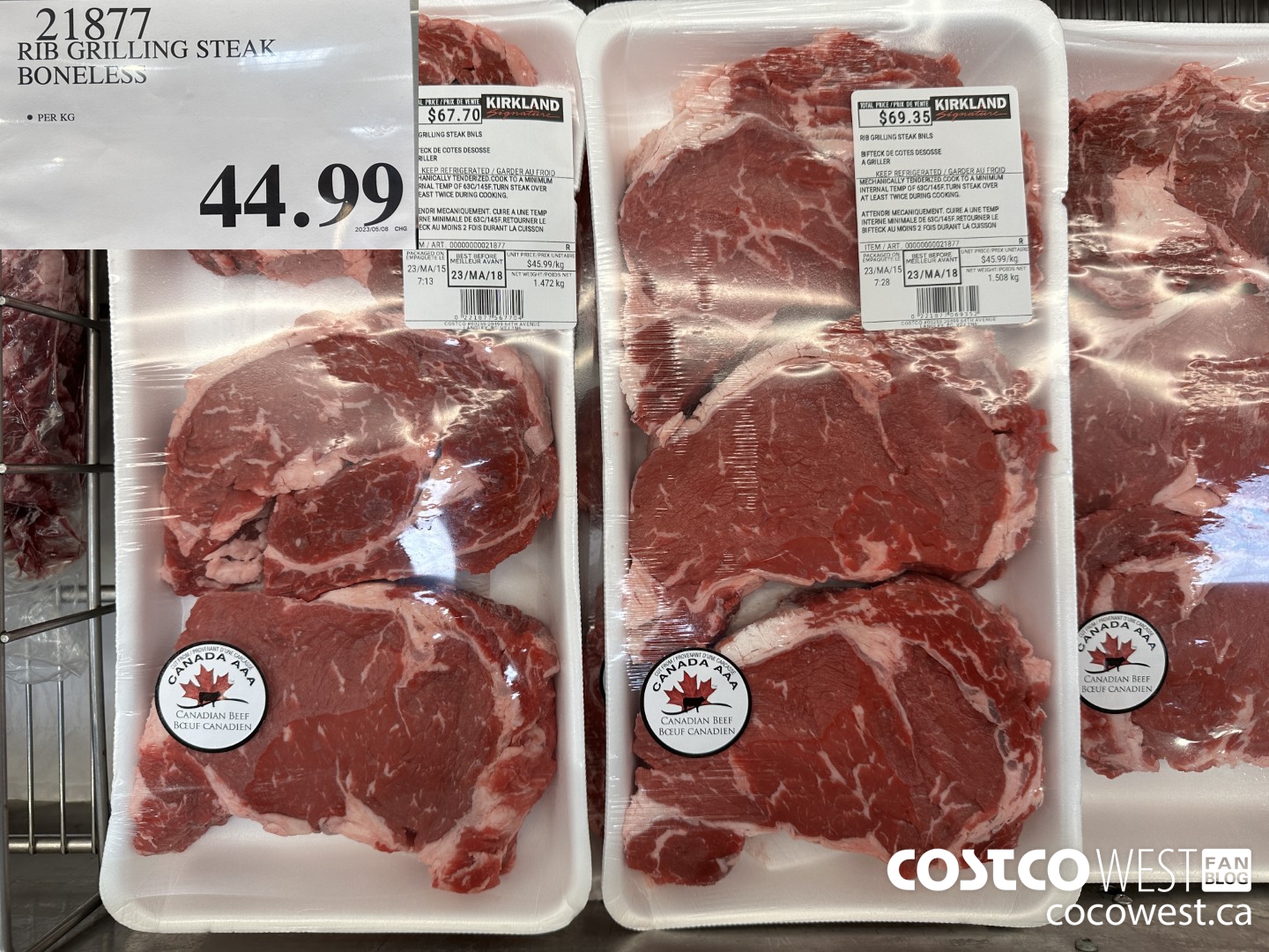21877 Rib Grilling Steak Boneless $44.99