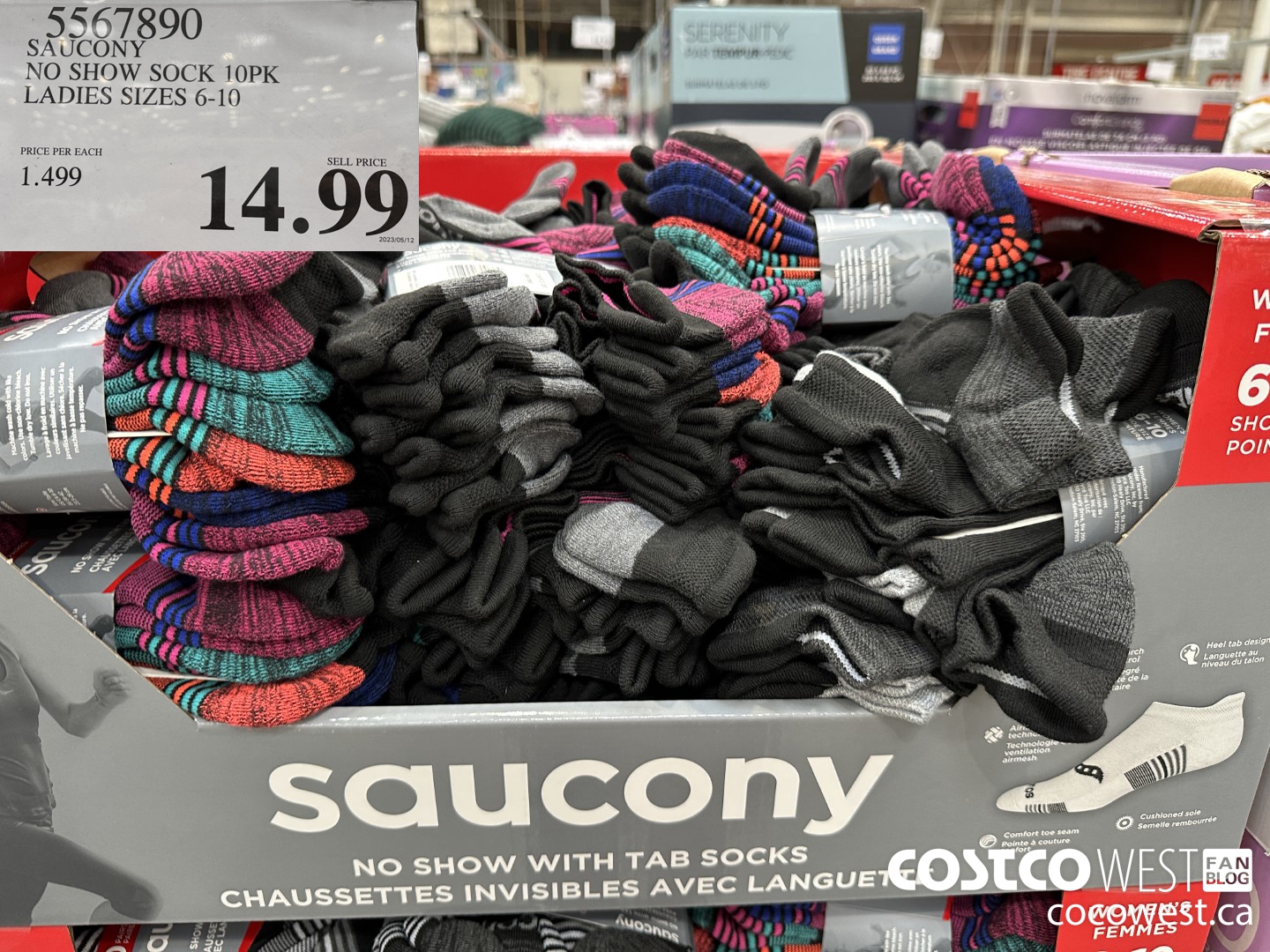 5567890 SAUCONY NO SHOW SOCK 10PK LADIES SIZES 6-10 $14.99