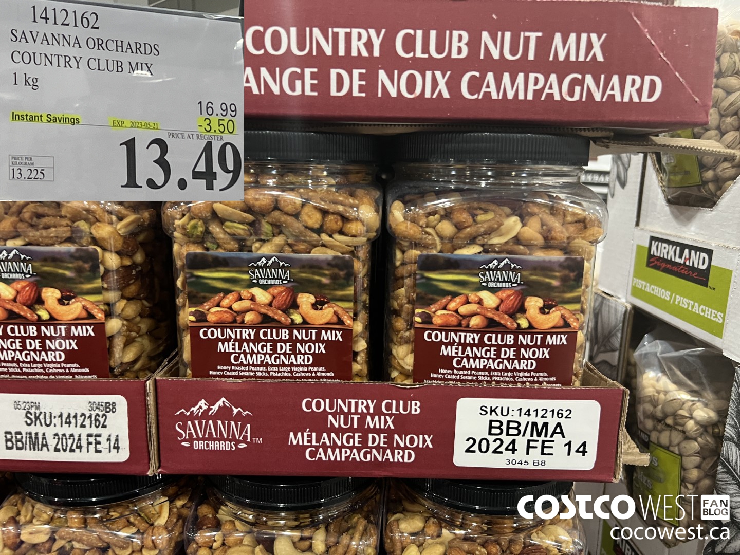 1412162 SAVANNA ORCHARDS COUNTRY CLUB MIX 1.0KG ($3.50 INSTANT SAVINGS EXPIRES ON 2023-05-21) $13.49