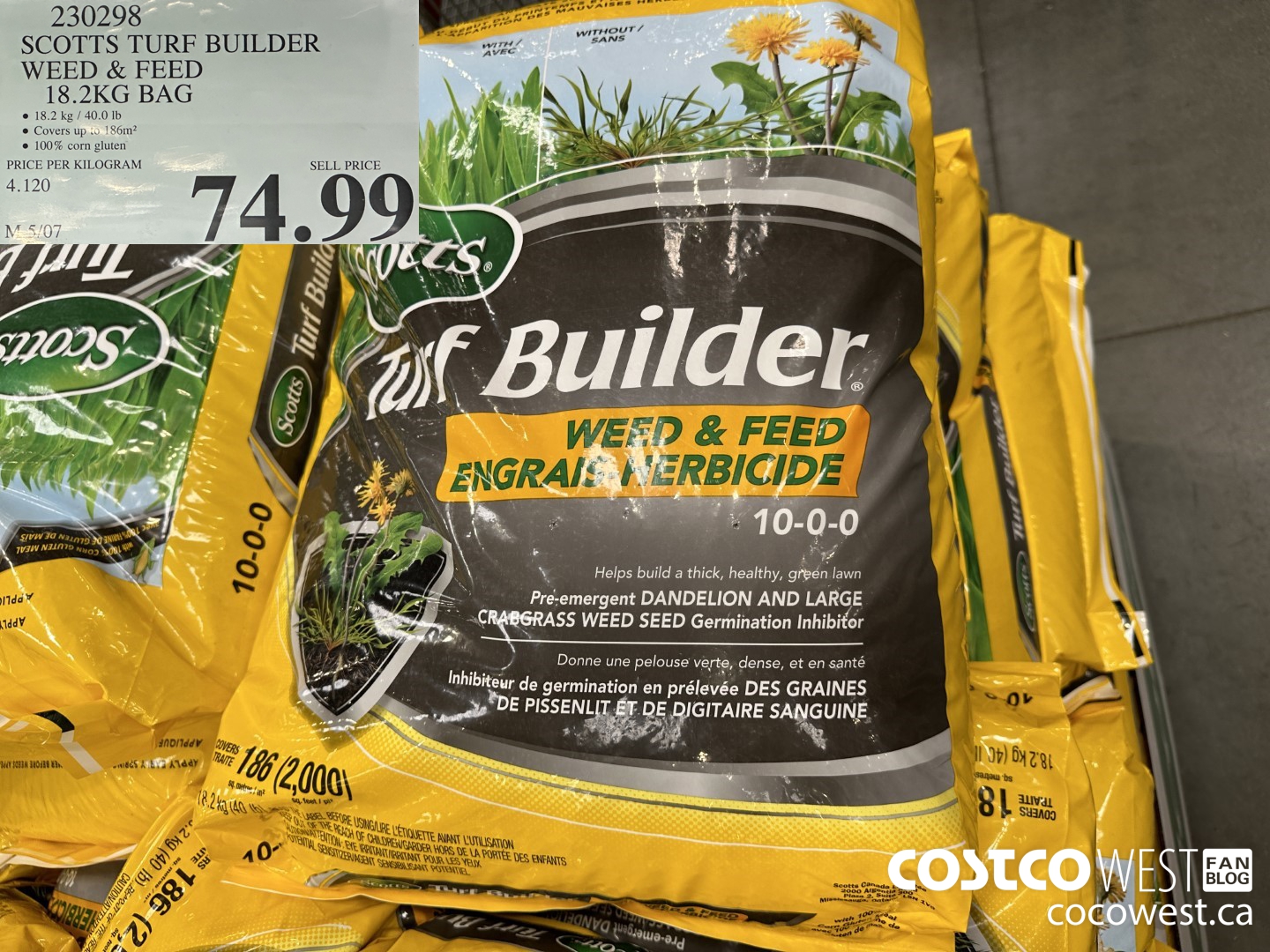 230298 SCOTTS TURF BUILDER WEED PREVENT 18.2KG BAG $74.99