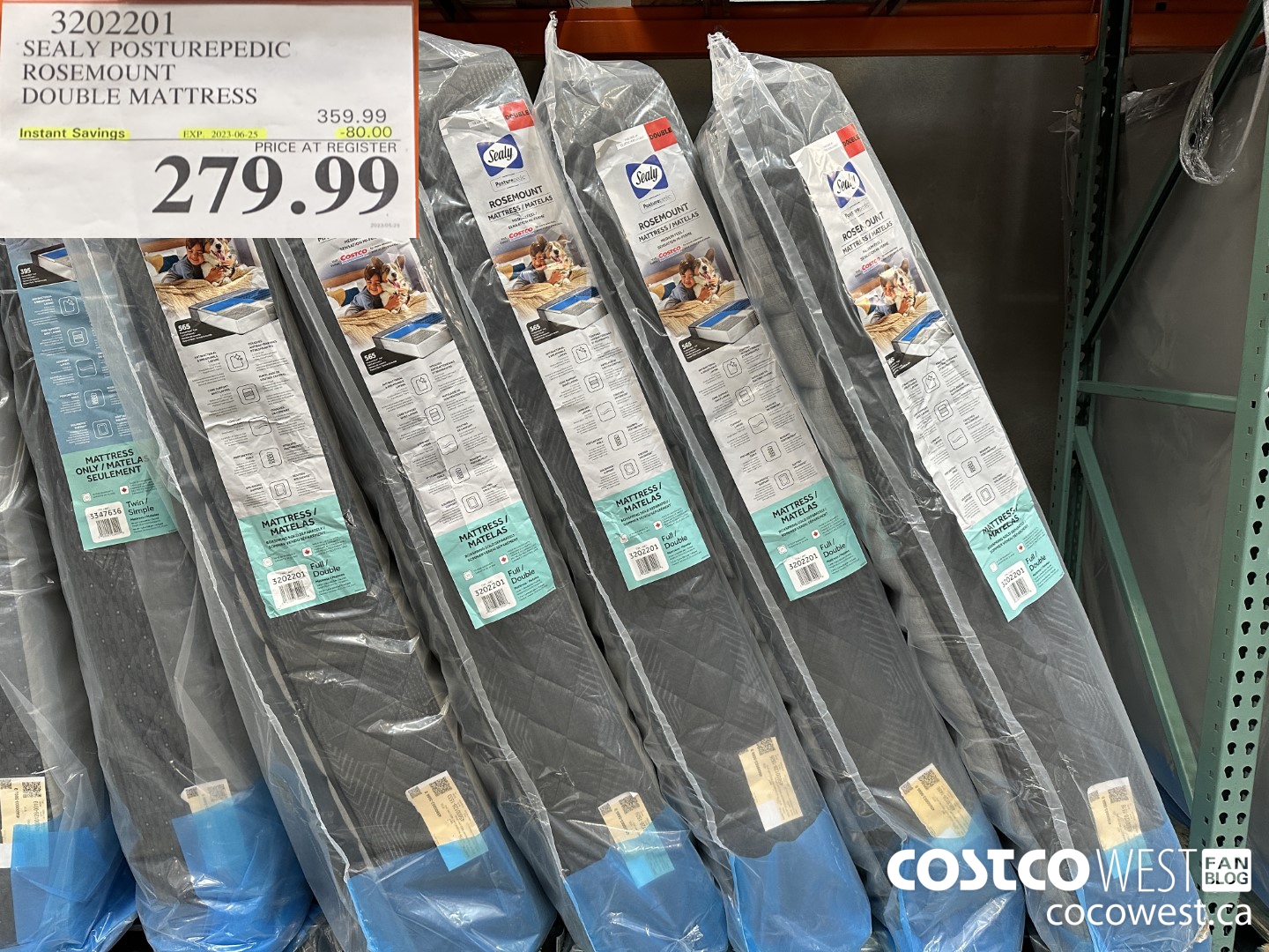 3202201 SEALY POSTUREPEDIC ROSEMOUNT DOUBLE MATTRESS ONLY ($80.00 INSTANT SAVINGS EXPIRES ON 2023-06-25) $279.99