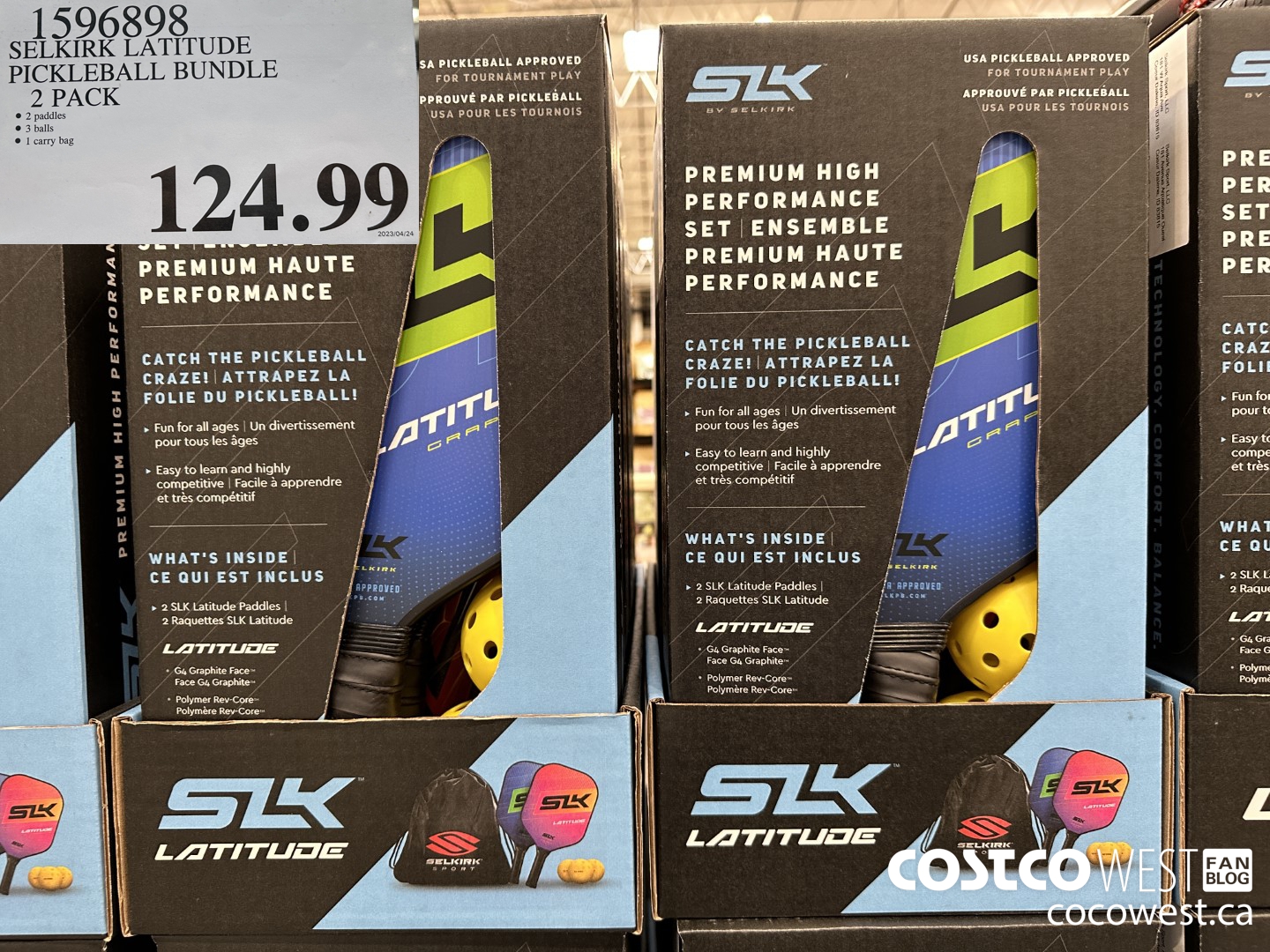 1596898 SELKIRK LATITUDE PICKLEBALL BUNDLE 2 PACK $124.99