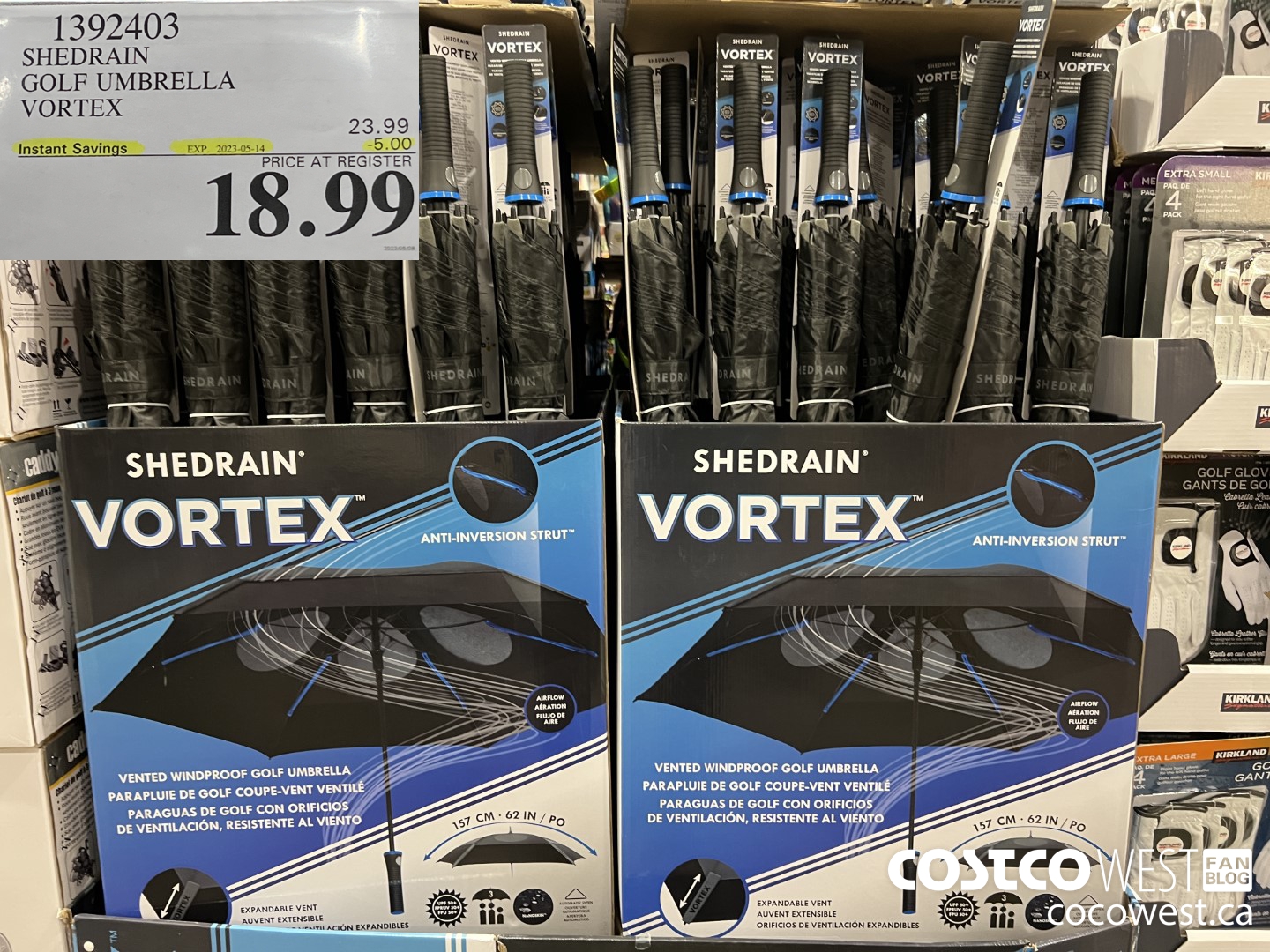 1392403 SHEDRAIN GOLF UMBRELLA VORTEX ($5.00 INSTANT SAVINGS EXPIRES ON 2023-05-14) $18.99