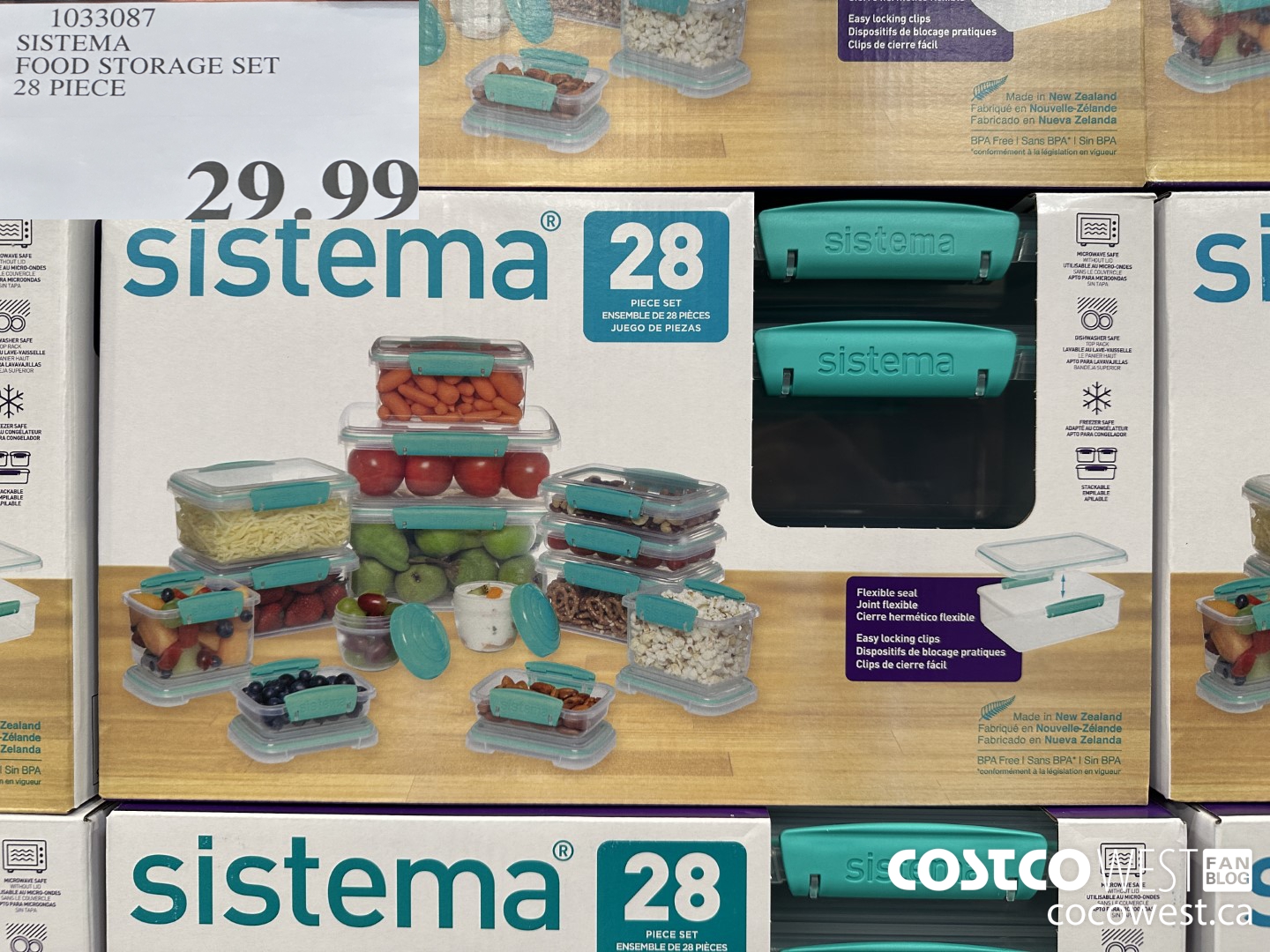 1033087 SISTEMA FOOD STORAGE SET 28 PIECE $29.99