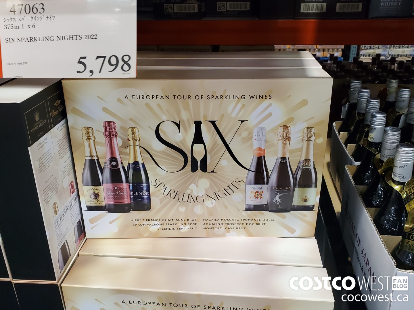 47063 SIX SPARKLING NIGHTS 2022 375ML X 6 $5798.00