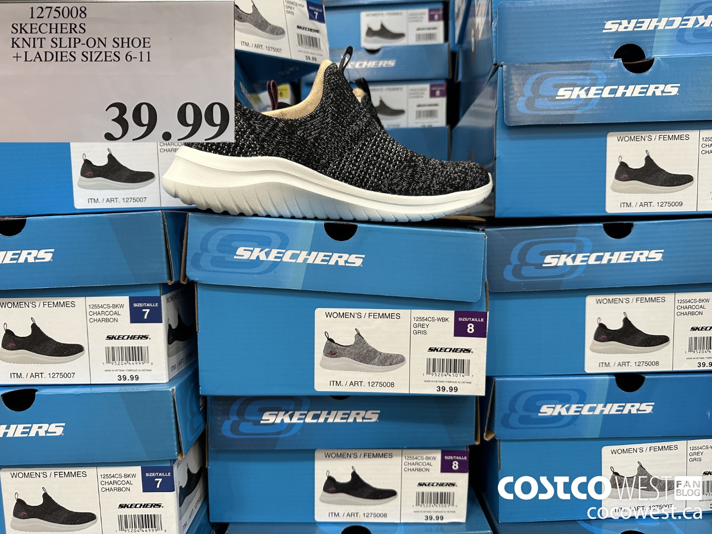 1275008 SKECHERS KNIT SLIP-ON SHOE LADIES SIZES 6-11 $39.99