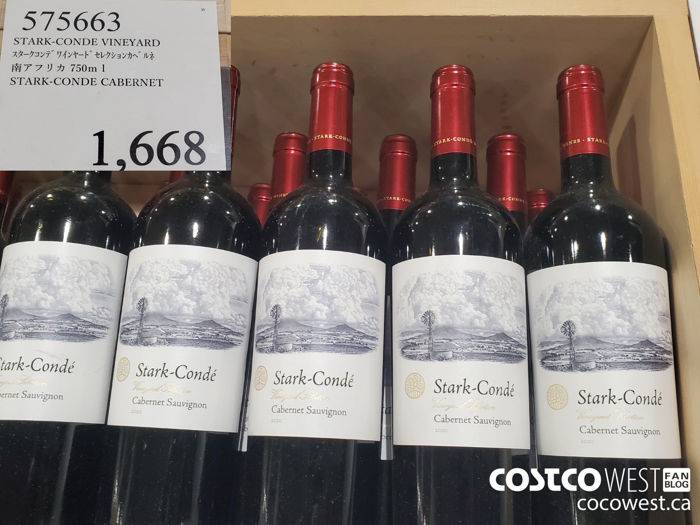 575663 STARK-CONDE VINEYARD CABERNET 750ML $1668.00