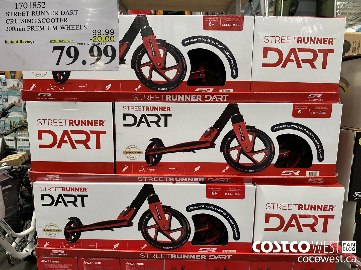 1701852 STREET RUNNER DART CRUISING SCOOTER 200MM PREMIUM WHEELS ($20.00 INSTANT SAVINGS EXPIRES ON 2023-05-07) $79.99