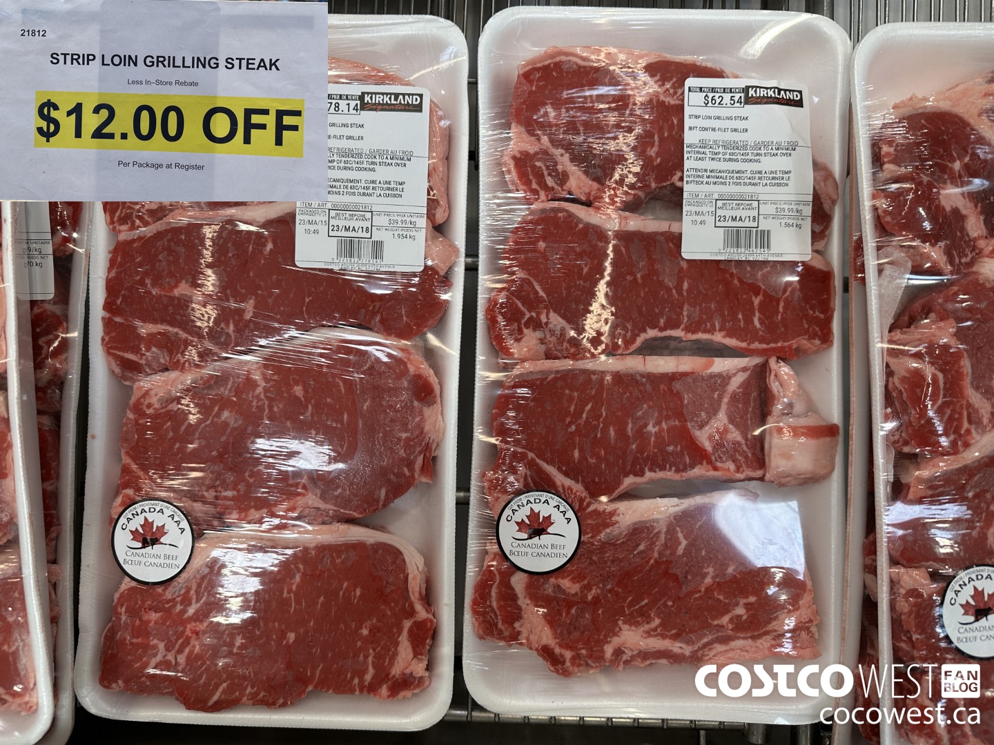 Canada Ungraded Tomahawk - Beef & Veal - Meat & Seafood  FREE Delivery, NO  minimum for Groceries Purchased at COSTCO BUSINESS CENTRE.