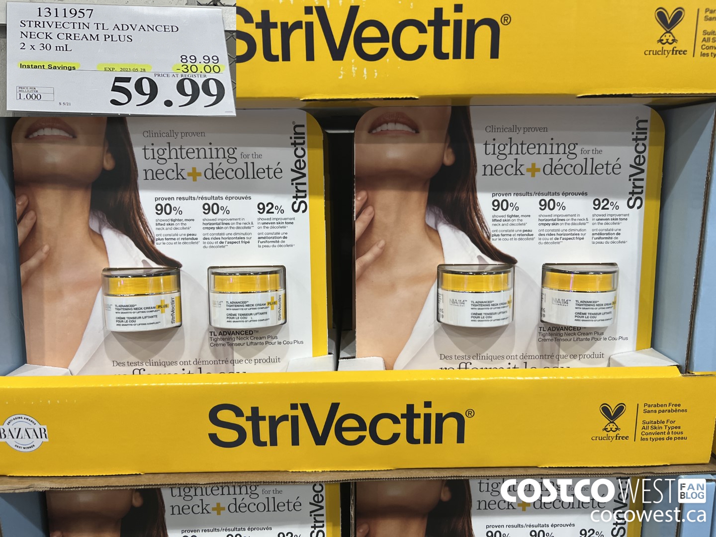 1311957 STRIVECTIN TL ADVANCED NECK CREAM PLUS 2 x 30 mL ($30.00 INSTANT SAVINGS EXPIRES ON 2023-05-28) $59.99