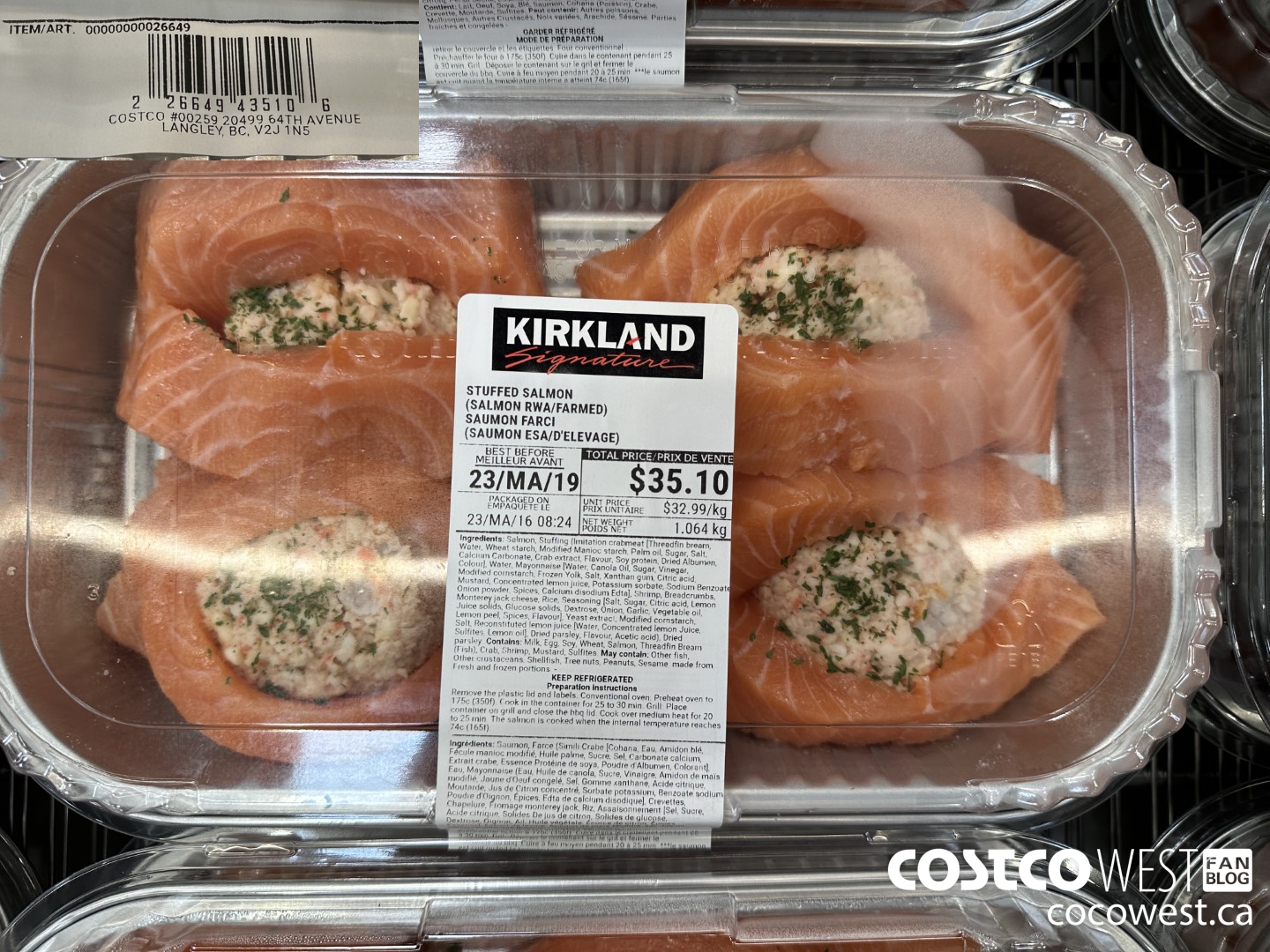 26649 STUFFED SALMON (SWMON RWA/FARMED) $32.99