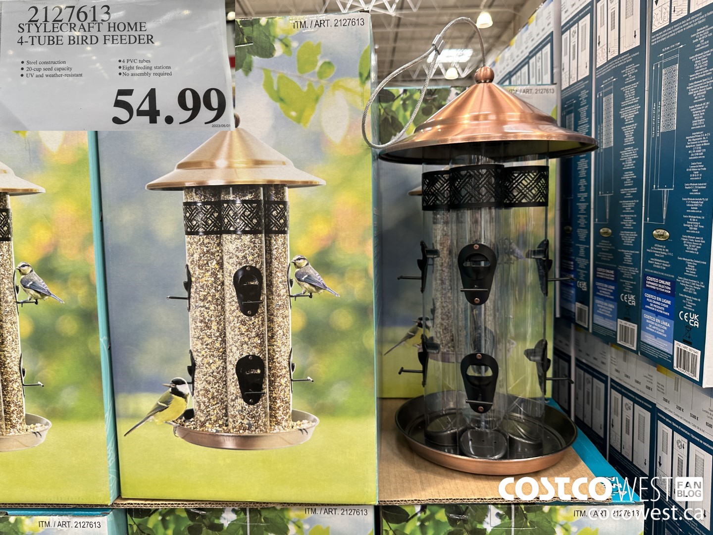 2127613 STYLECRAFT HOME 4-TUBE BIRD FEEDER $54.99