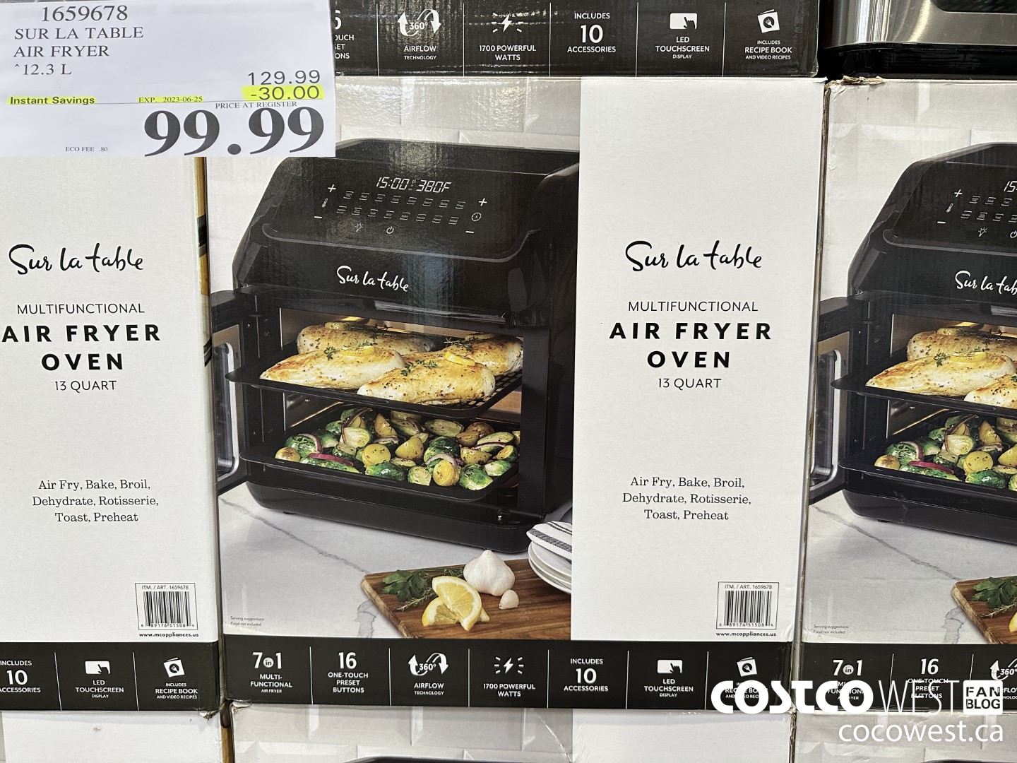 1659678 SUR LA TABLE AIR FRYER 12.3 L ($30.00 INSTANT SAVINGS EXPIRES ON 2023-06-25) $99.99