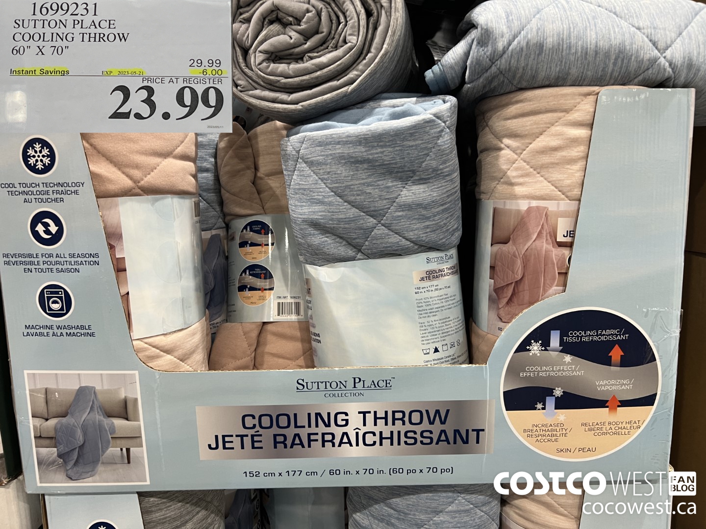 1699231 SUTTON PLACE COOLING THROW 60