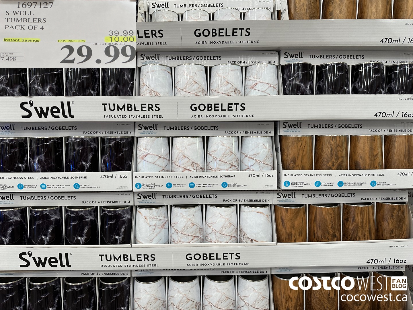 1697127 S'WELL WINE TUMBLERS PACK OF 4 ($10.00 INSTANT SAVINGS EXPIRES ON 2023-06-25) $29.99