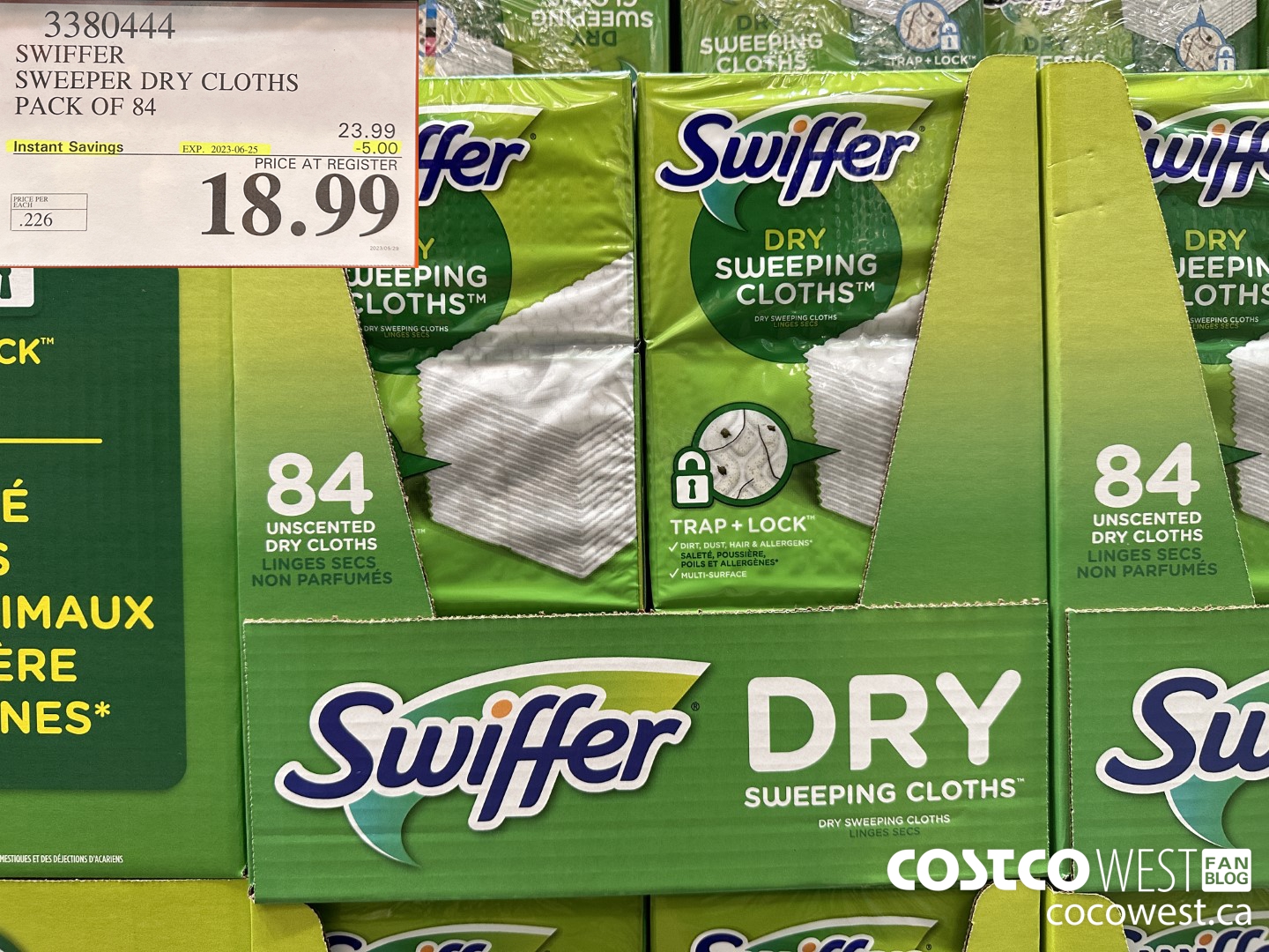 3380444 SWIFFER SWEEPER DRY CLOTHS PACK OF 84 ($5.00 INSTANT SAVINGS EXPIRES ON 2023-06-25) $18.99