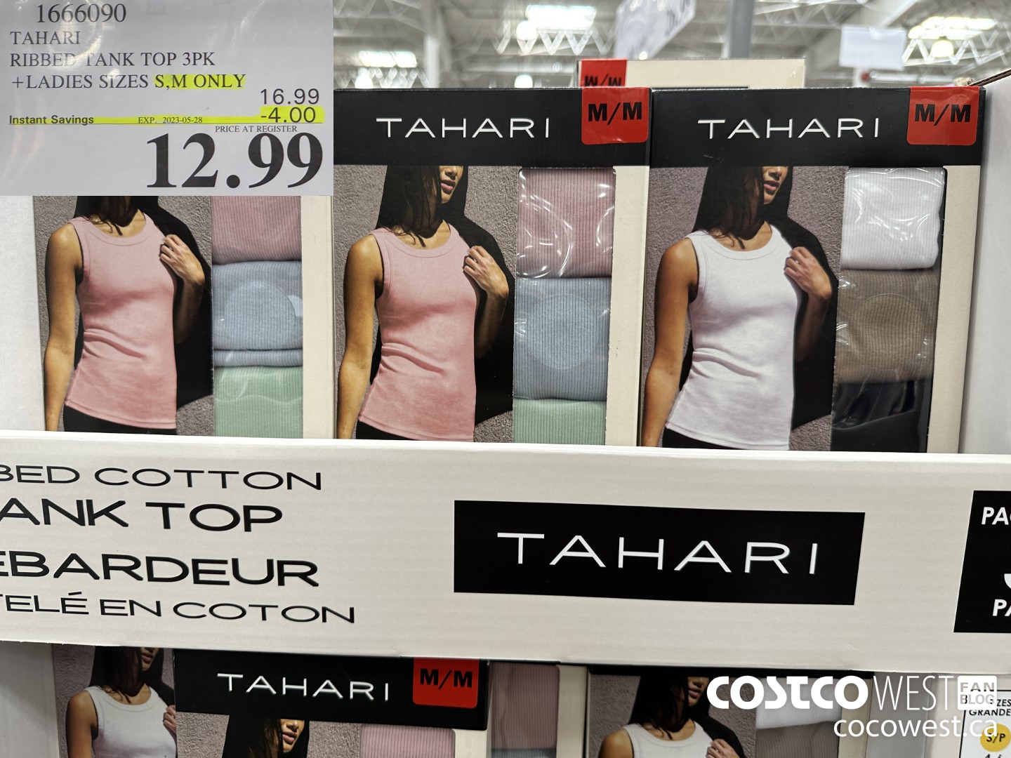 1666090 TAHARI RIBBED TANK TOP 3PK LADIES SIZES S M ONLY ($4.00 INSTANT SAVINGS EXPIRES ON 2023-05-28) $12.99