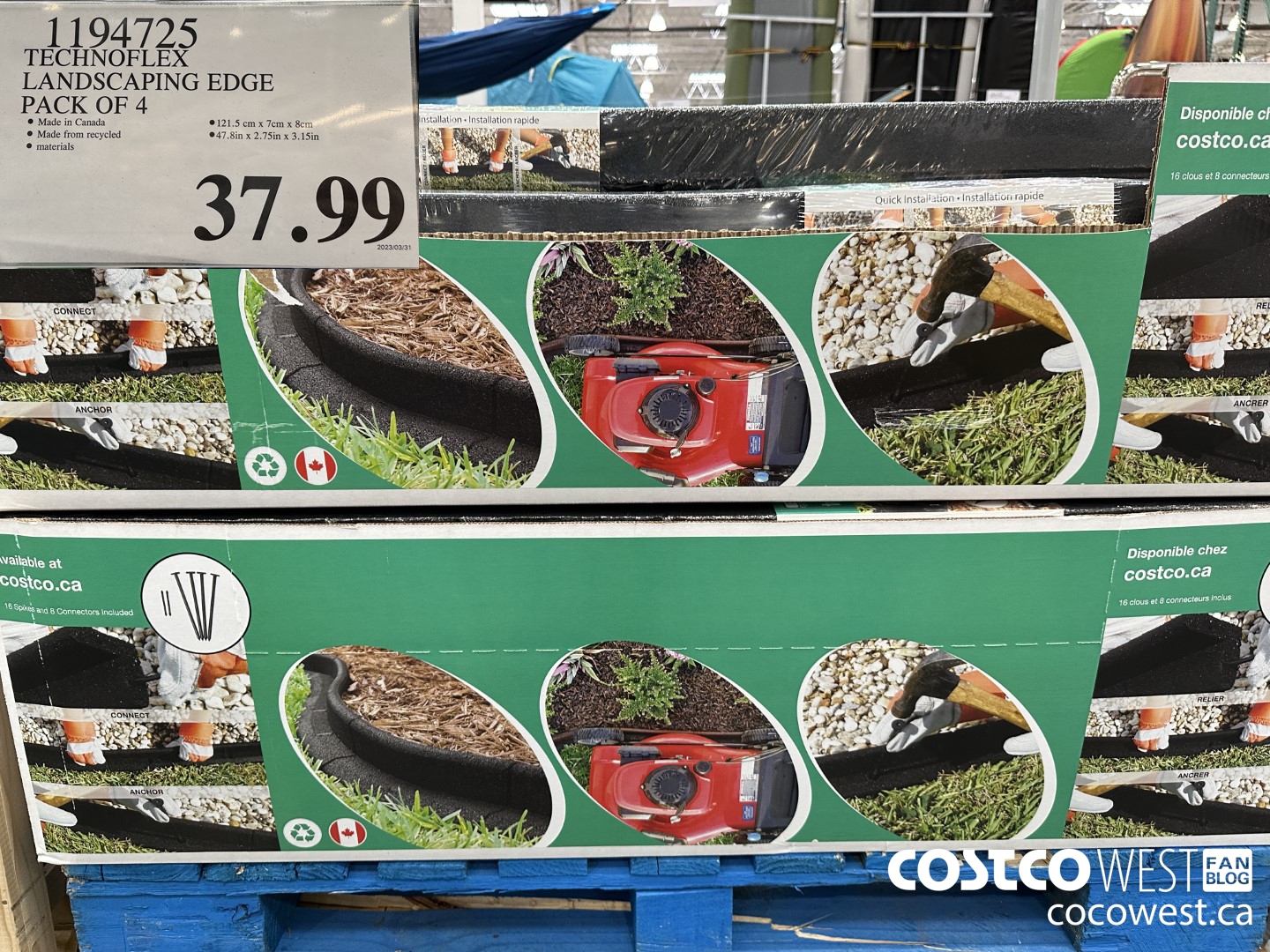 1194725 TECHNOFLEX LANDSCAPING EDGE PACK OF 4 $37.99