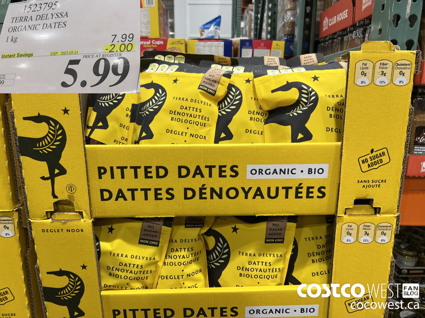 1523795 TERRA DELYSSA ORGANIC DATES 1 kg ($2.00 INSTANT SAVINGS EXPIRES ON 2023-05-21) $5.99