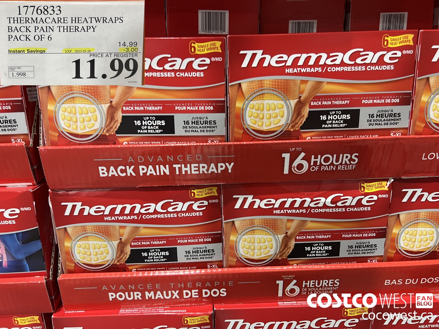 1776833 THERMACARD HEATWRAPS BACK PAIN THERAPY PACK OF 6 ($3.00 INSTANT SAVINGS EXPIRES ON 2023-05-28) $11.99
