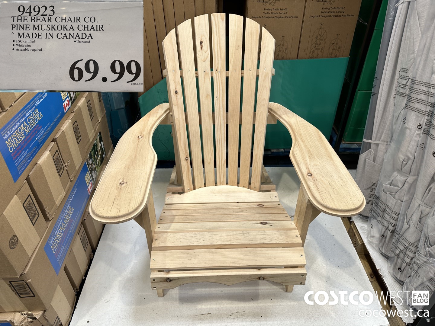94923 THE BEAR CHAIR CO. MUSKOKA CHAIR MADE IN CANADA $69.99