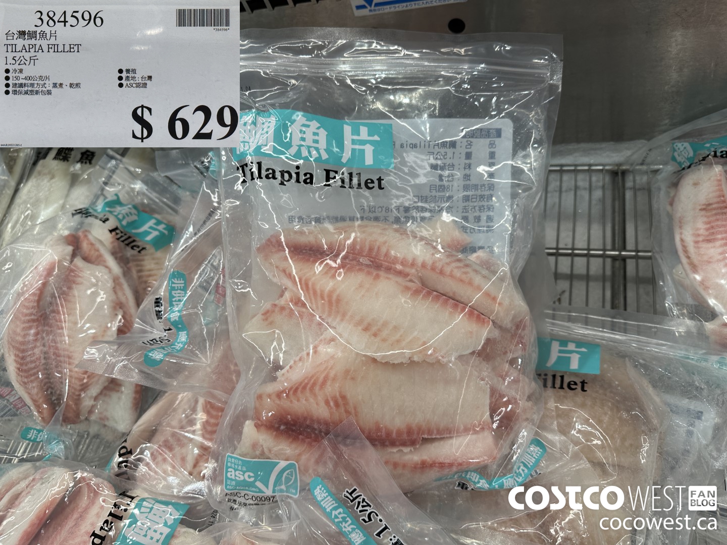 384596 TILAPIA FILLET $629.00