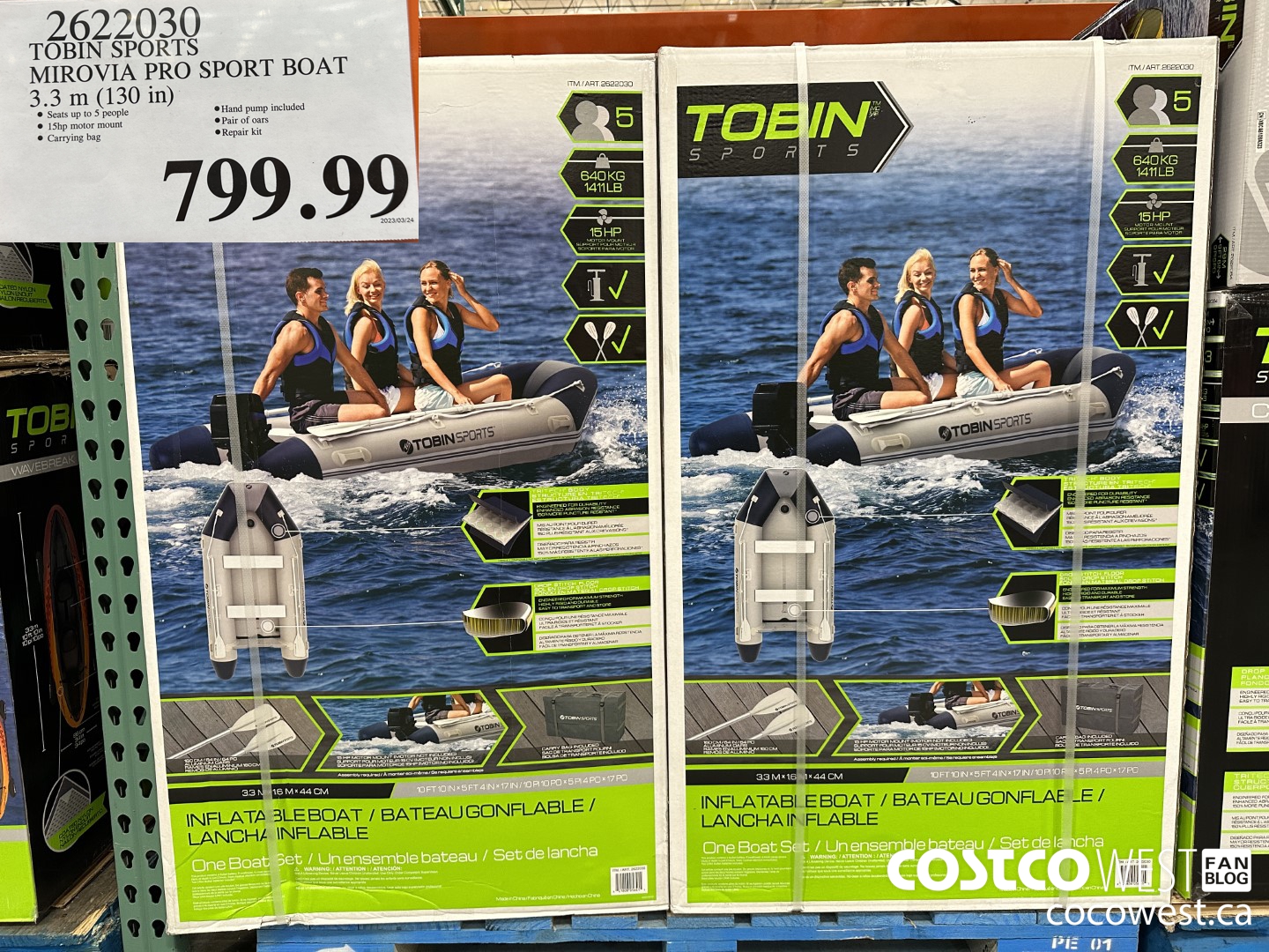 2622030 TOBIN SPORTS MIROVIA PRO SPORT BOAT 3. 3 m (130 in) $799.99