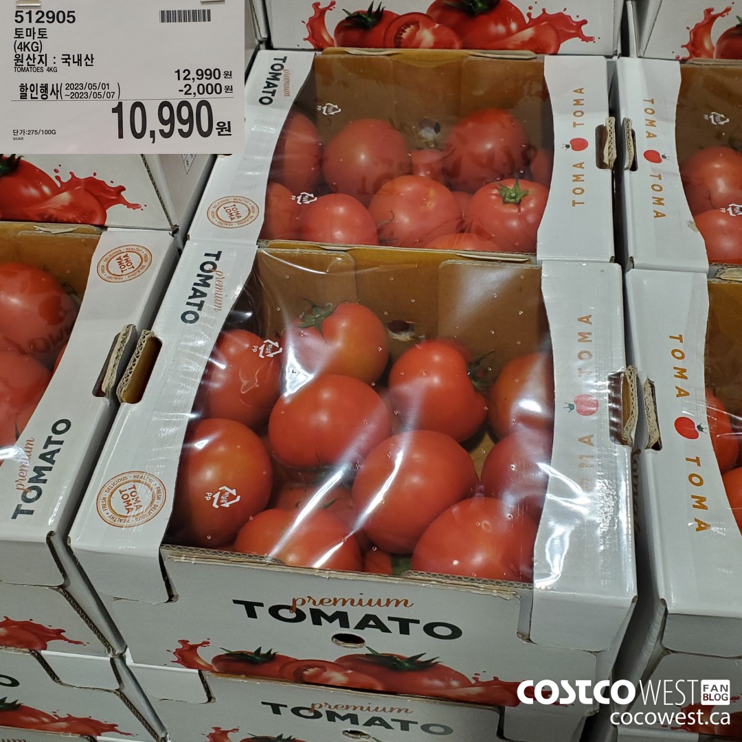 512905 TOMATOES 4KG ($2000.00 INSTANT SAVINGS EXPIRES ON 2023-05-07) $10990.00