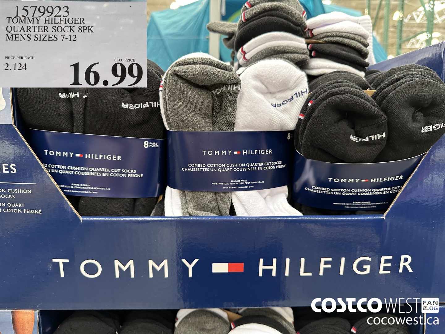 1579923 TOMMY HILFIGER QUARTER SOCK 8PK MENS SIZES 7-12 $16.99