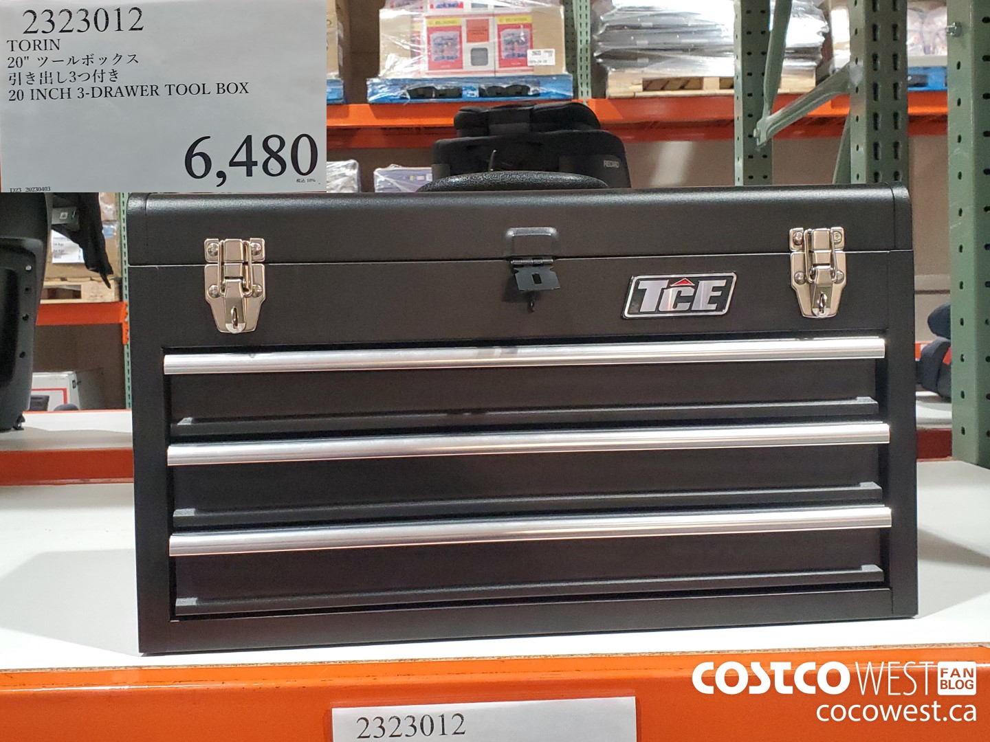 2323012 TORIN 20 INCH 3-DRAWER TOOL BOX $6480.00